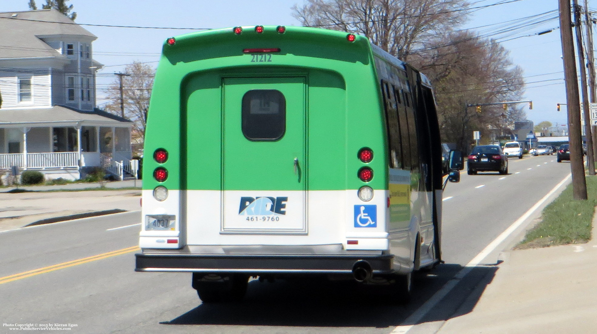 A photo  of Rhode Island Public Transit Authority
            Paratransit Bus 21212, a 2012 Chevrolet 4500 Bus             taken by Kieran Egan