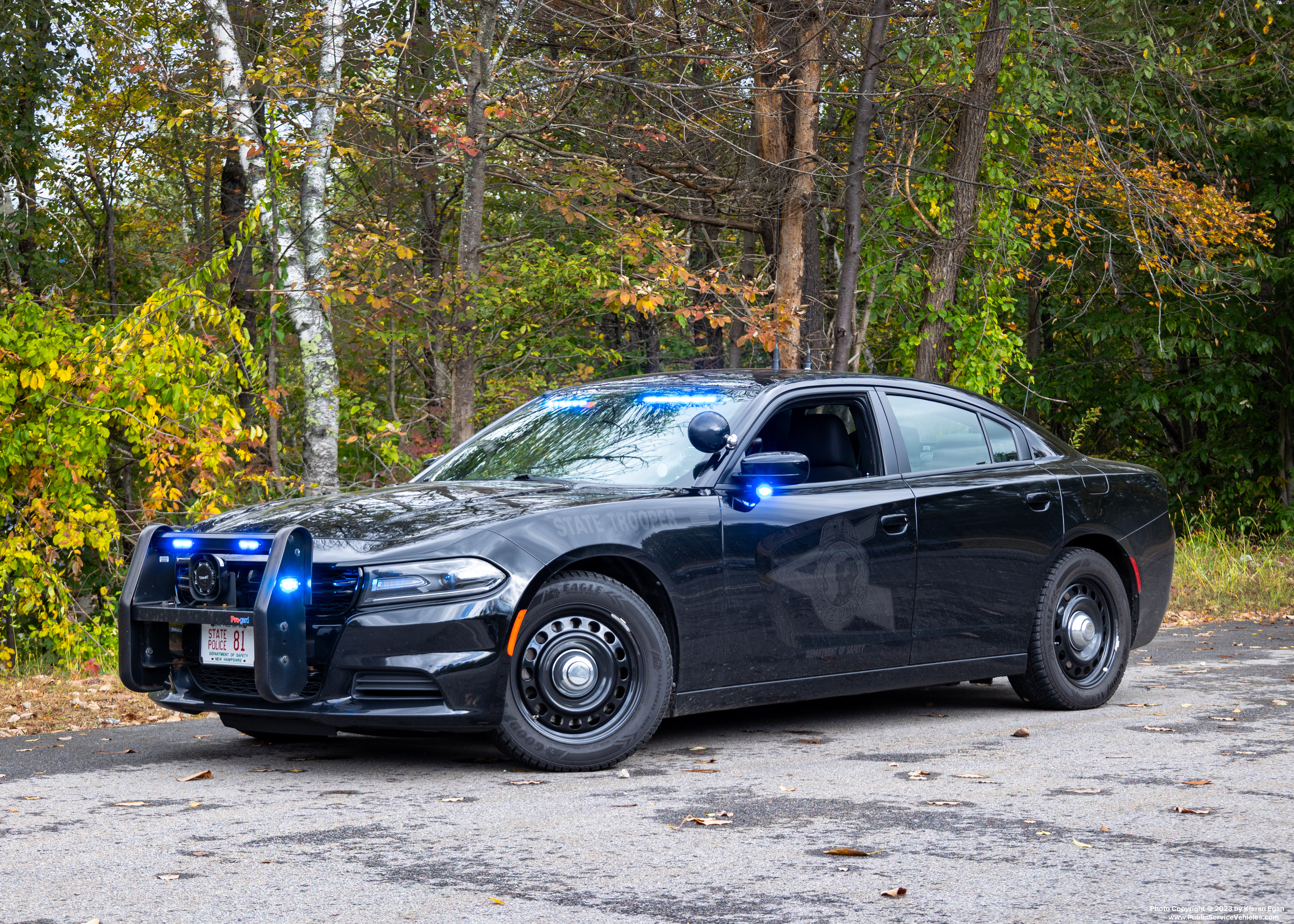 A photo  of New Hampshire State Police
            Cruiser 81, a 2020 Dodge Charger             taken by Kieran Egan