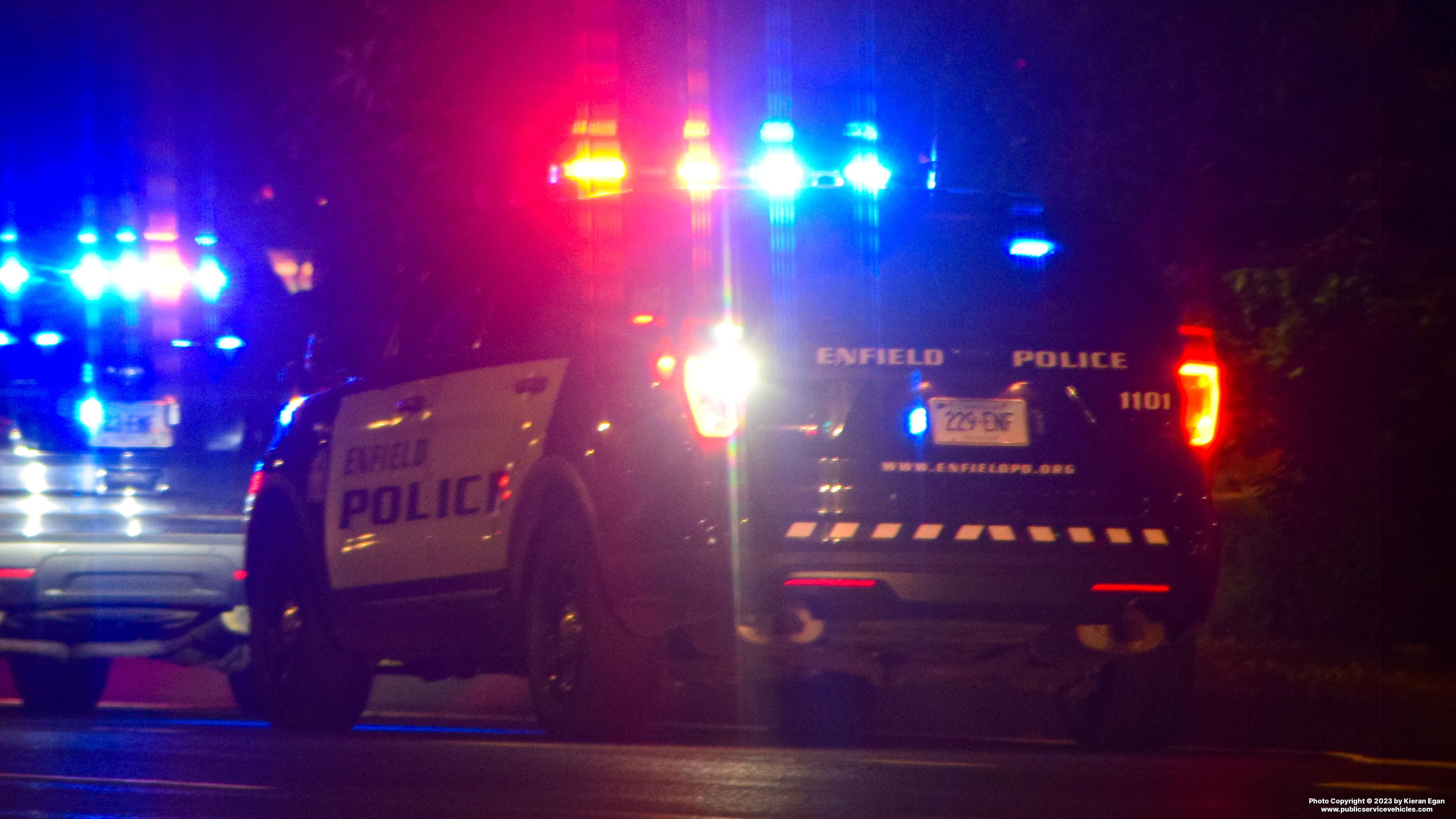 A photo  of Enfield Police
            Cruiser 1101, a 2016-2019 Ford Police Interceptor Utility             taken by Kieran Egan