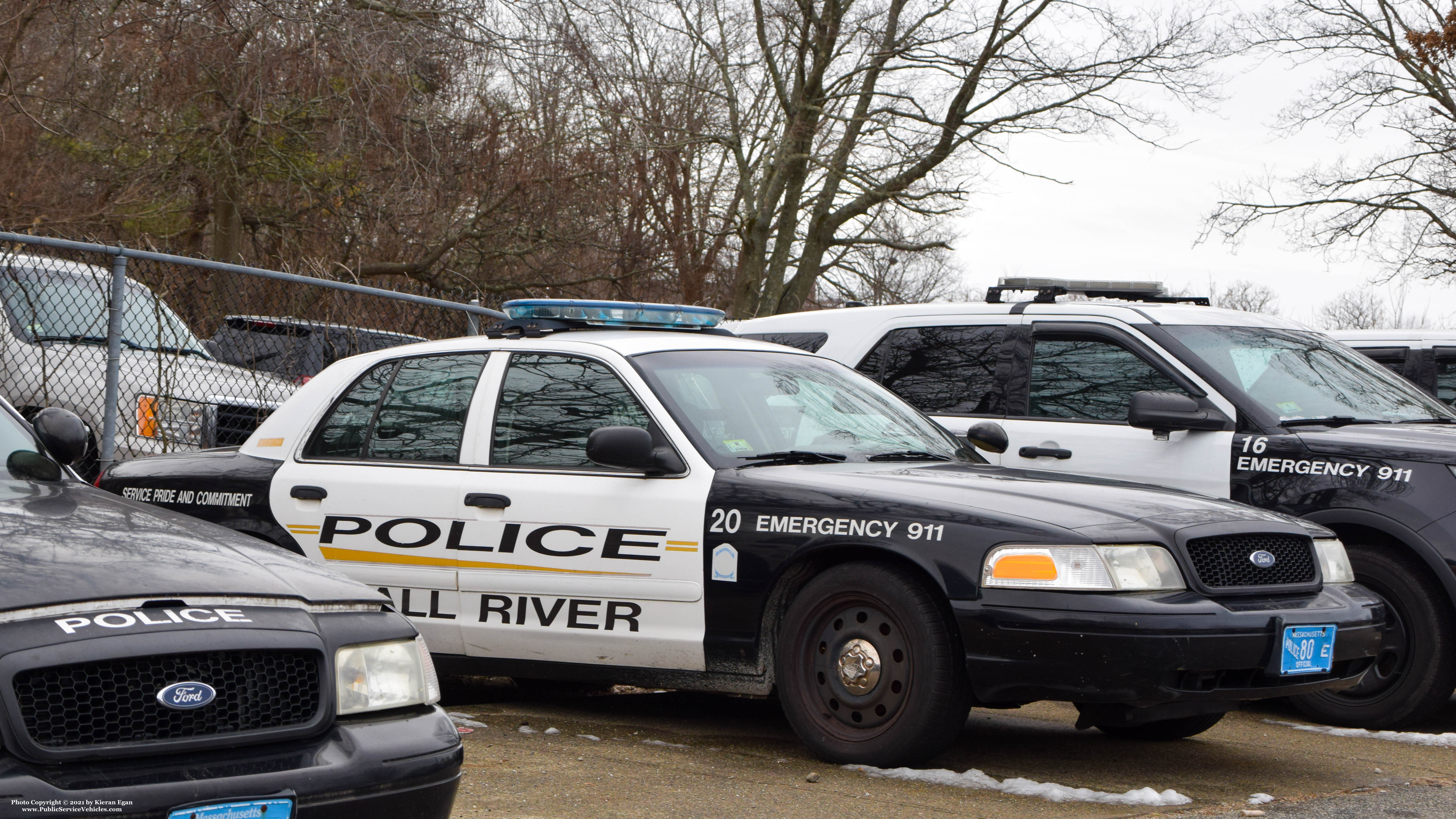 A photo  of Fall River Police
            Car 20, a 2007 Ford Crown Victoria Police Interceptor             taken by Kieran Egan