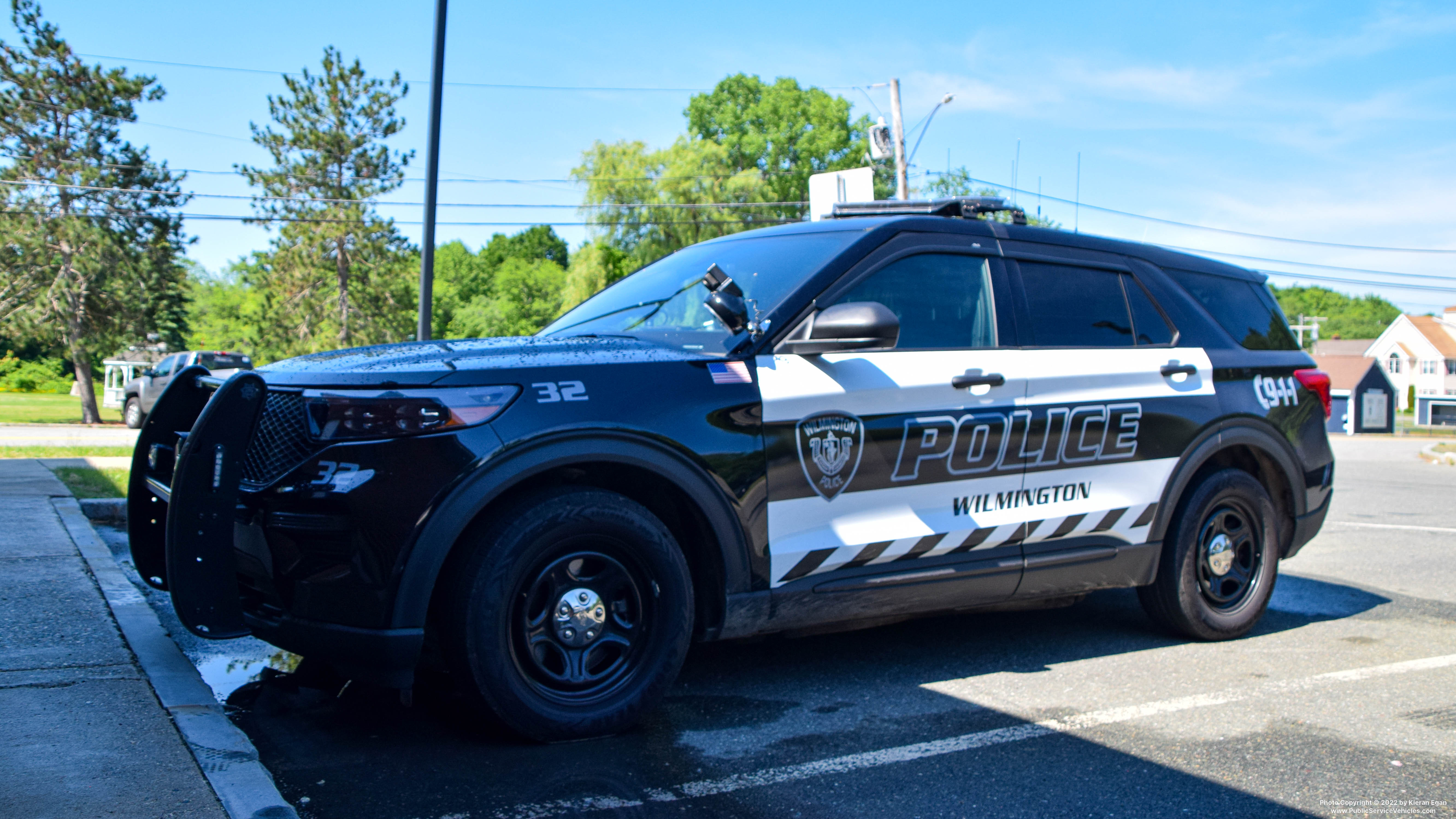 A photo  of Wilmington Police
            Cruiser 32, a 2020-2021 Ford Police Interceptor Utility             taken by Kieran Egan