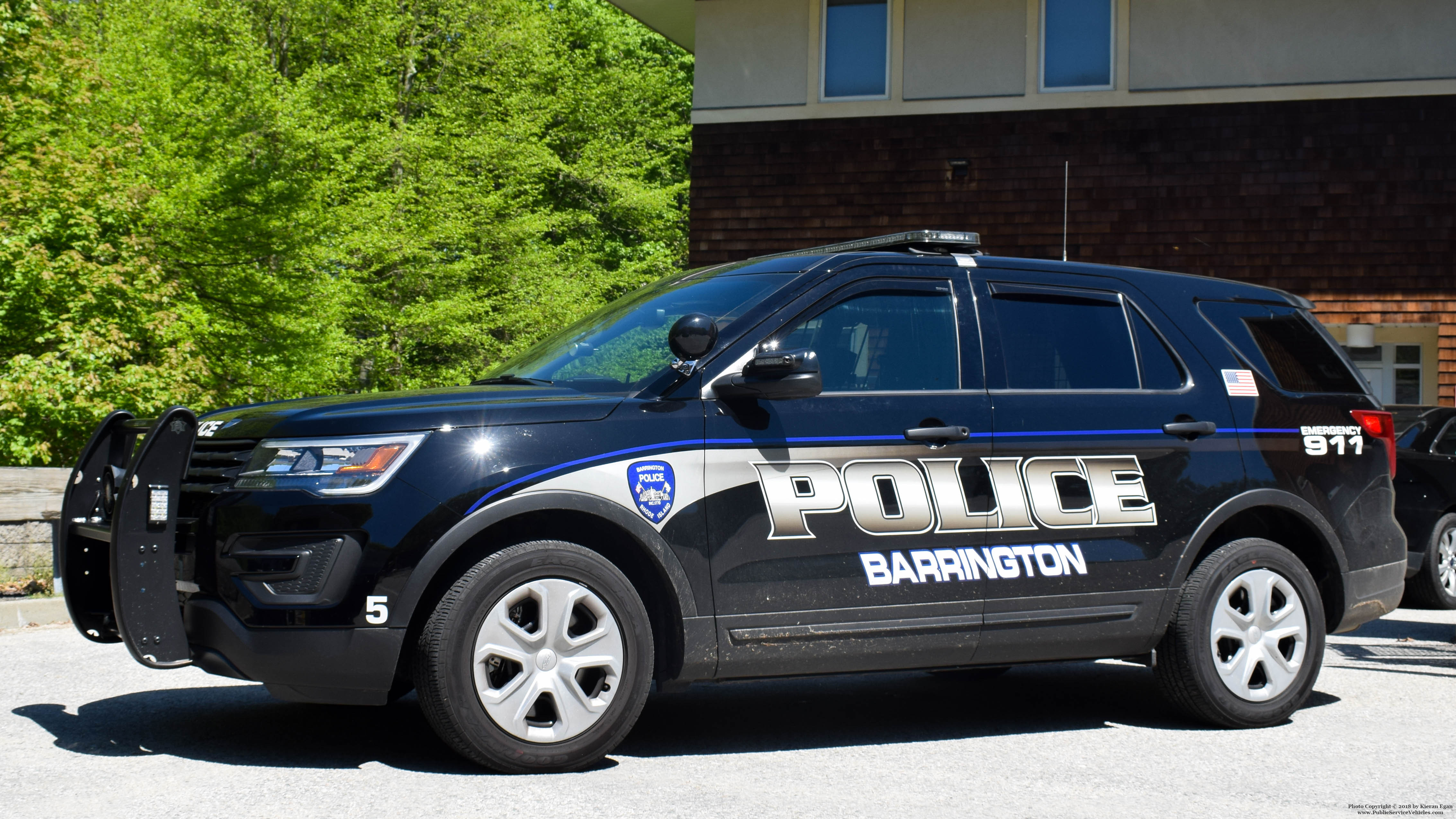 A photo of Barrington Police
Patrol Car 5, a 2018 Ford Police Interceptor Utility taken by Kieran Egan
