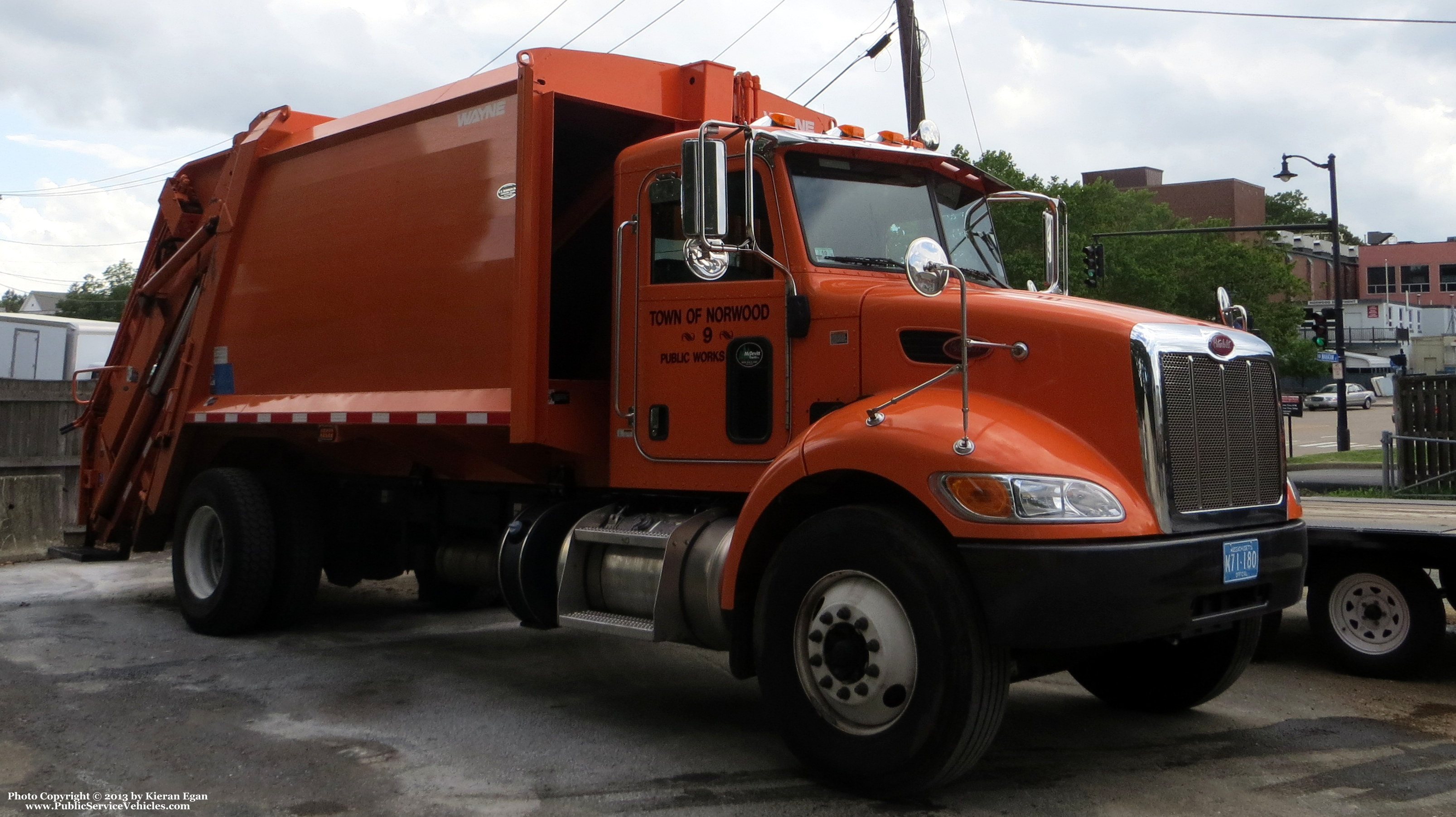 A photo  of Norwood Public Works
            Truck 9, a 2011 Peterbuilt             taken by Kieran Egan