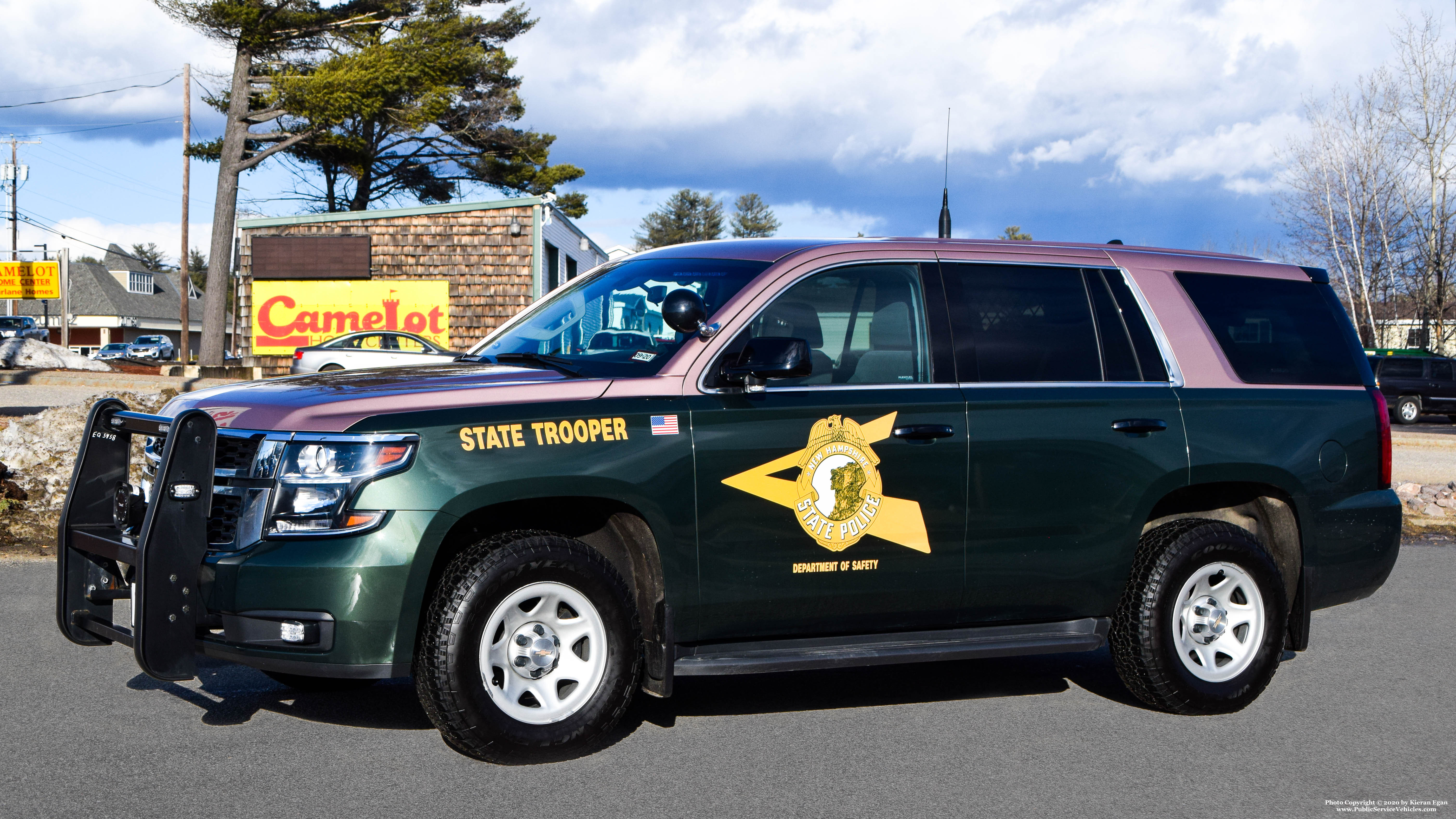 A photo  of New Hampshire State Police
            Cruiser 716, a 2019 Chevrolet Tahoe             taken by Kieran Egan