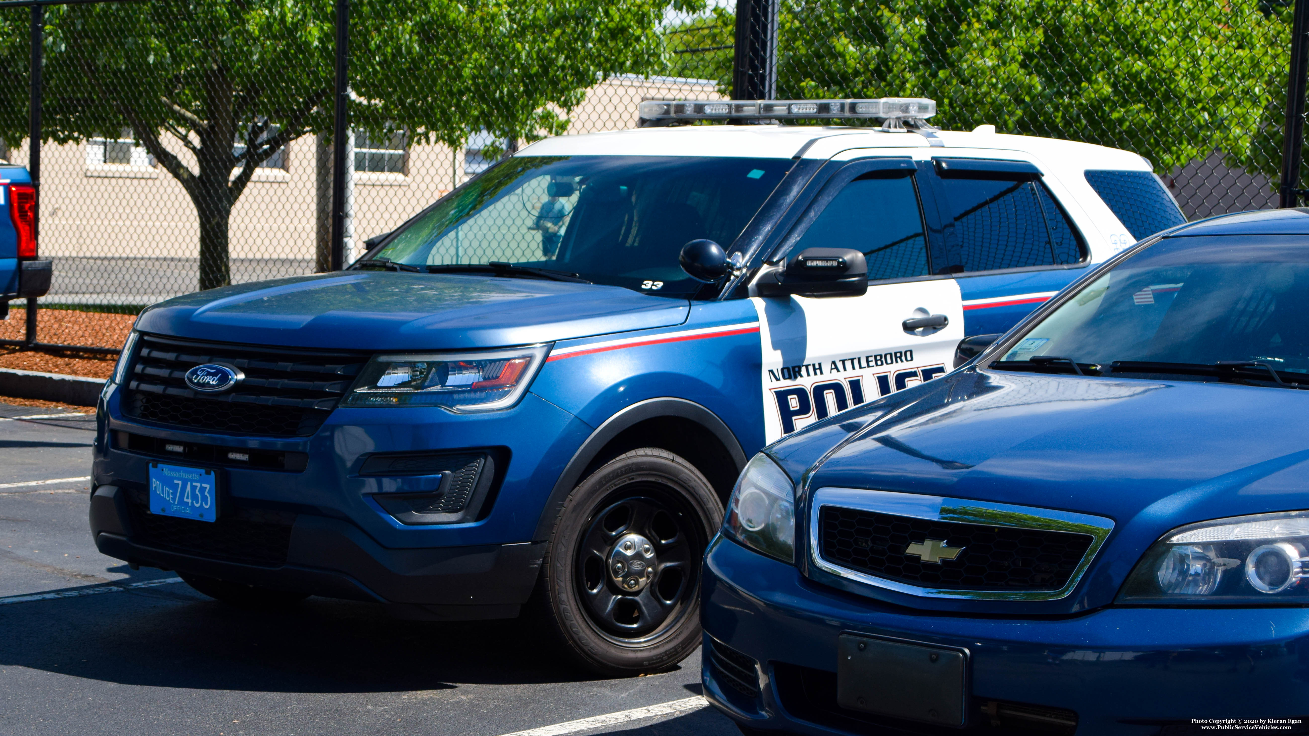 A photo  of North Attleborough Police
            Cruiser 33, a 2016-2019 Ford Police Interceptor Utility             taken by Kieran Egan