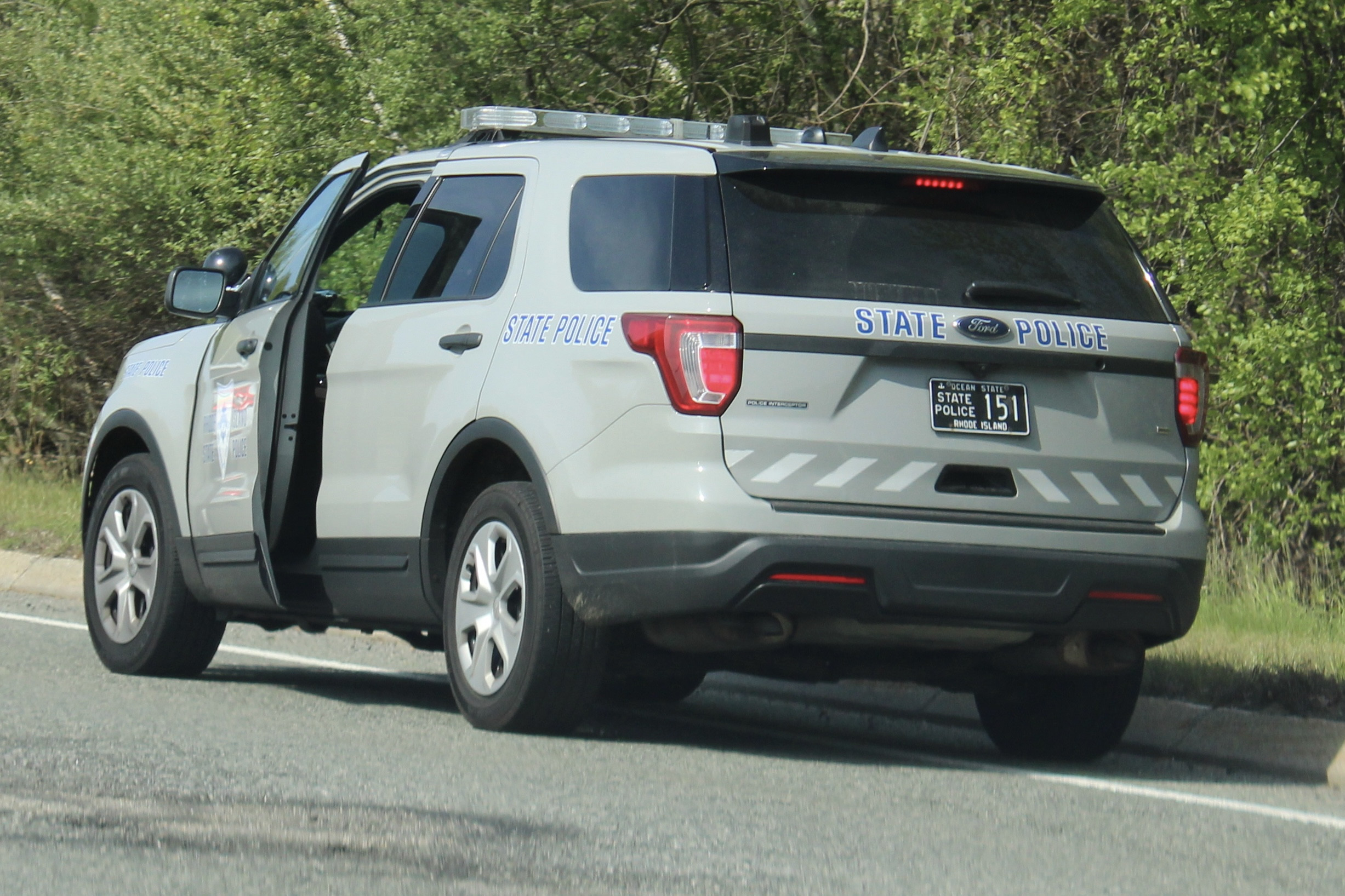 A photo  of Rhode Island State Police
            Cruiser 151, a 2018 Ford Police Interceptor Utility             taken by @riemergencyvehicles