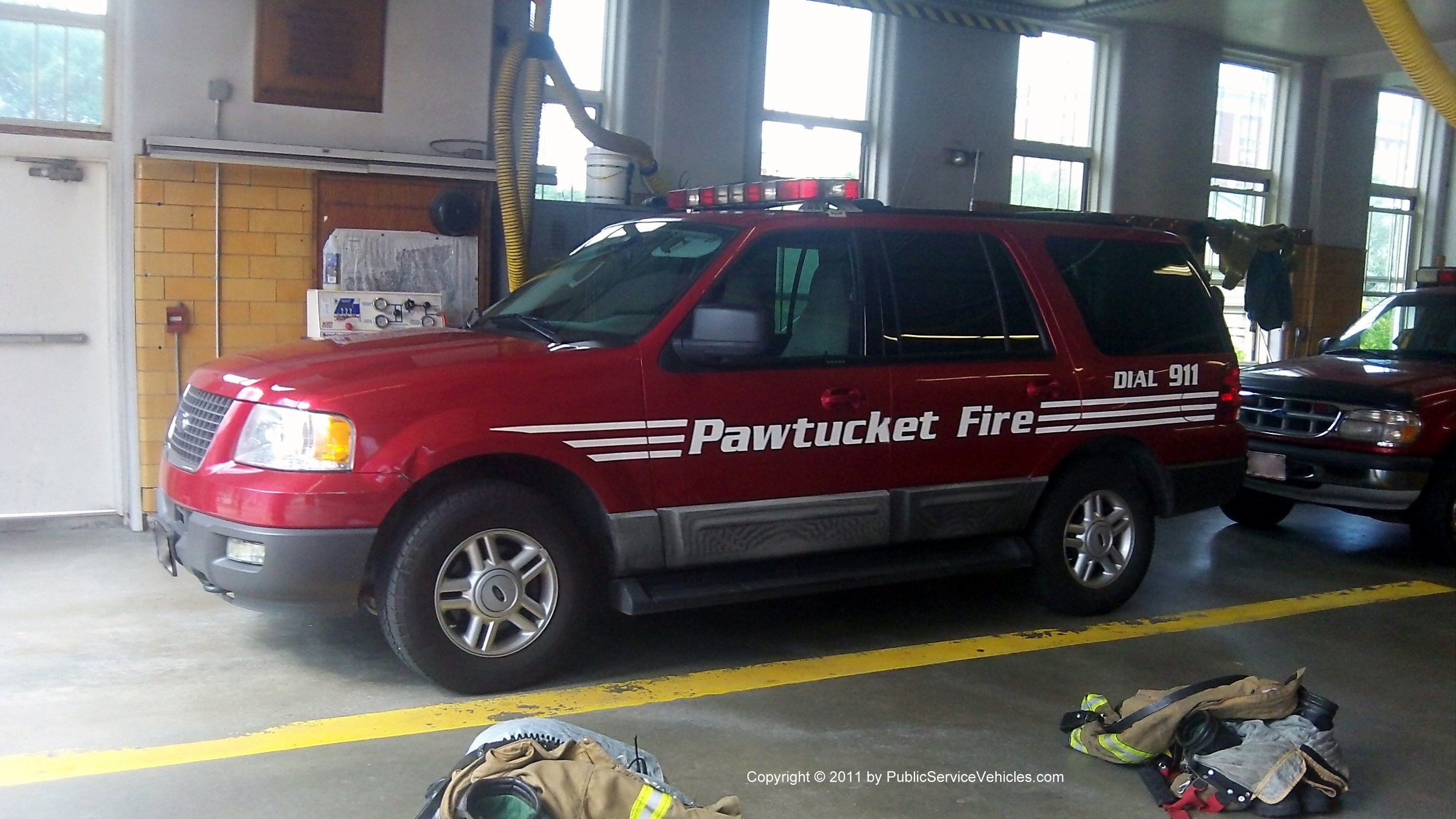 A photo  of Pawtucket Fire
            Battalion Chief, a 2003-2006 Ford Expedition             taken by Kieran Egan