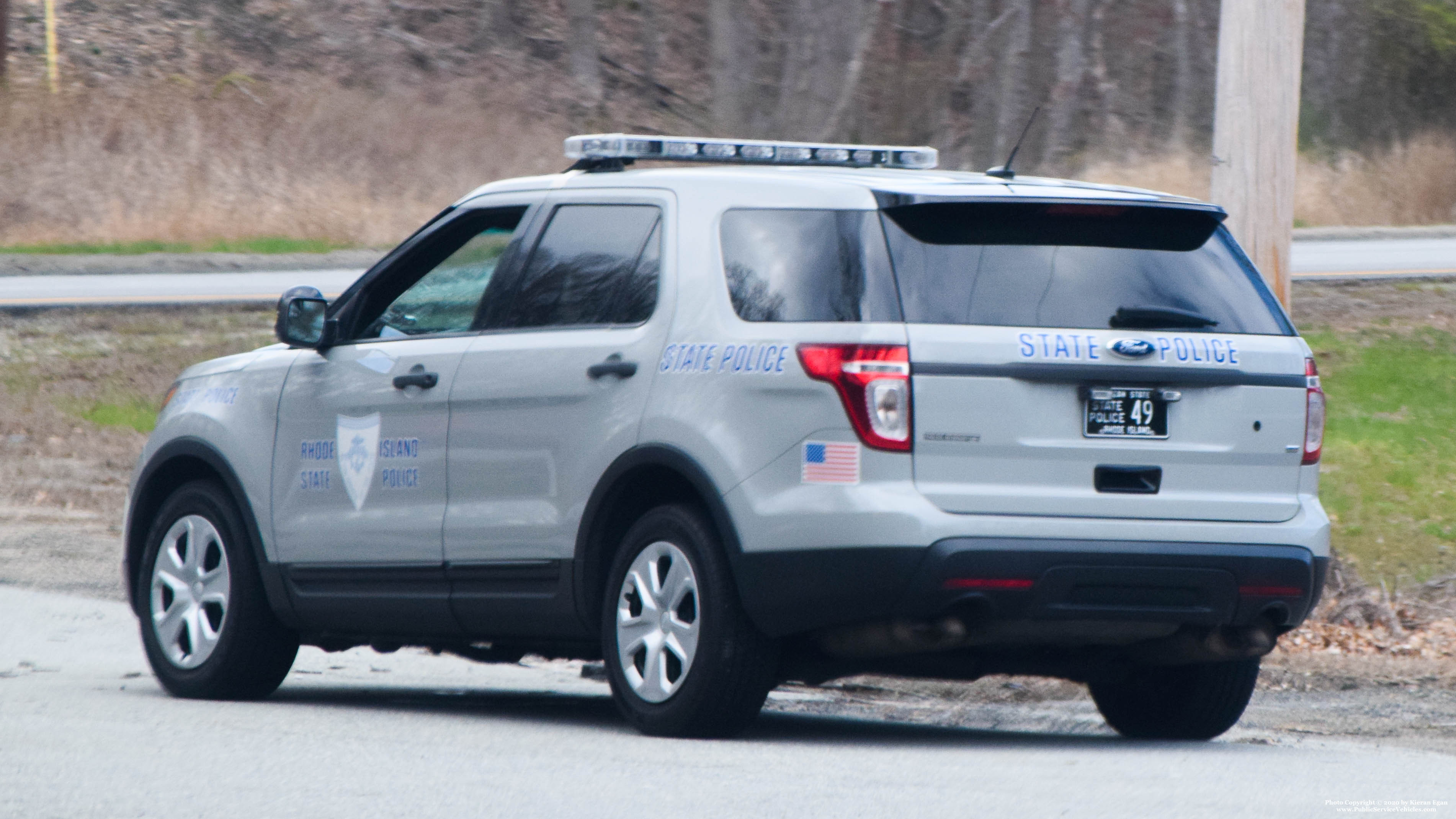 A photo  of Rhode Island State Police
            Cruiser 49, a 2013 Ford Police Interceptor Utility             taken by Kieran Egan