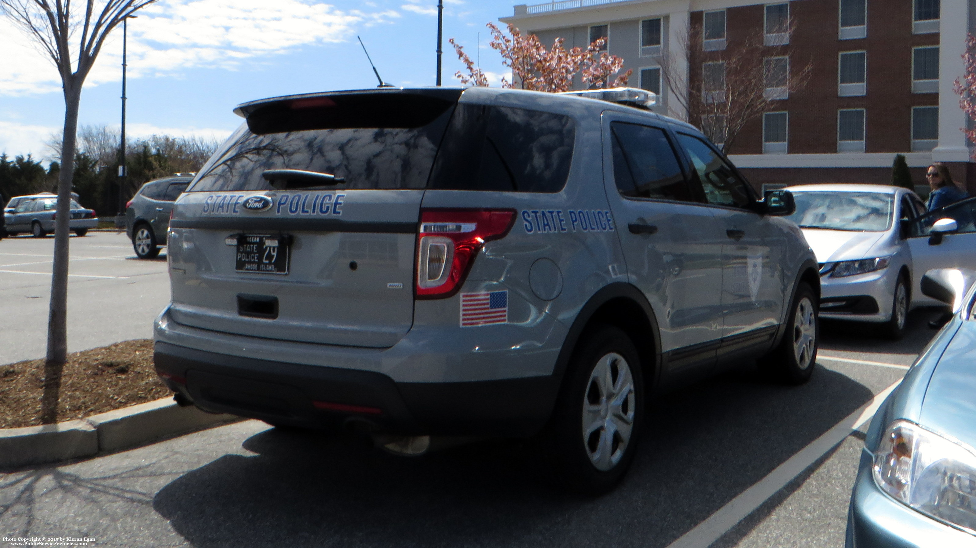 A photo  of Rhode Island State Police
            Cruiser 29, a 2013-2015 Ford Police Interceptor Utility             taken by Kieran Egan