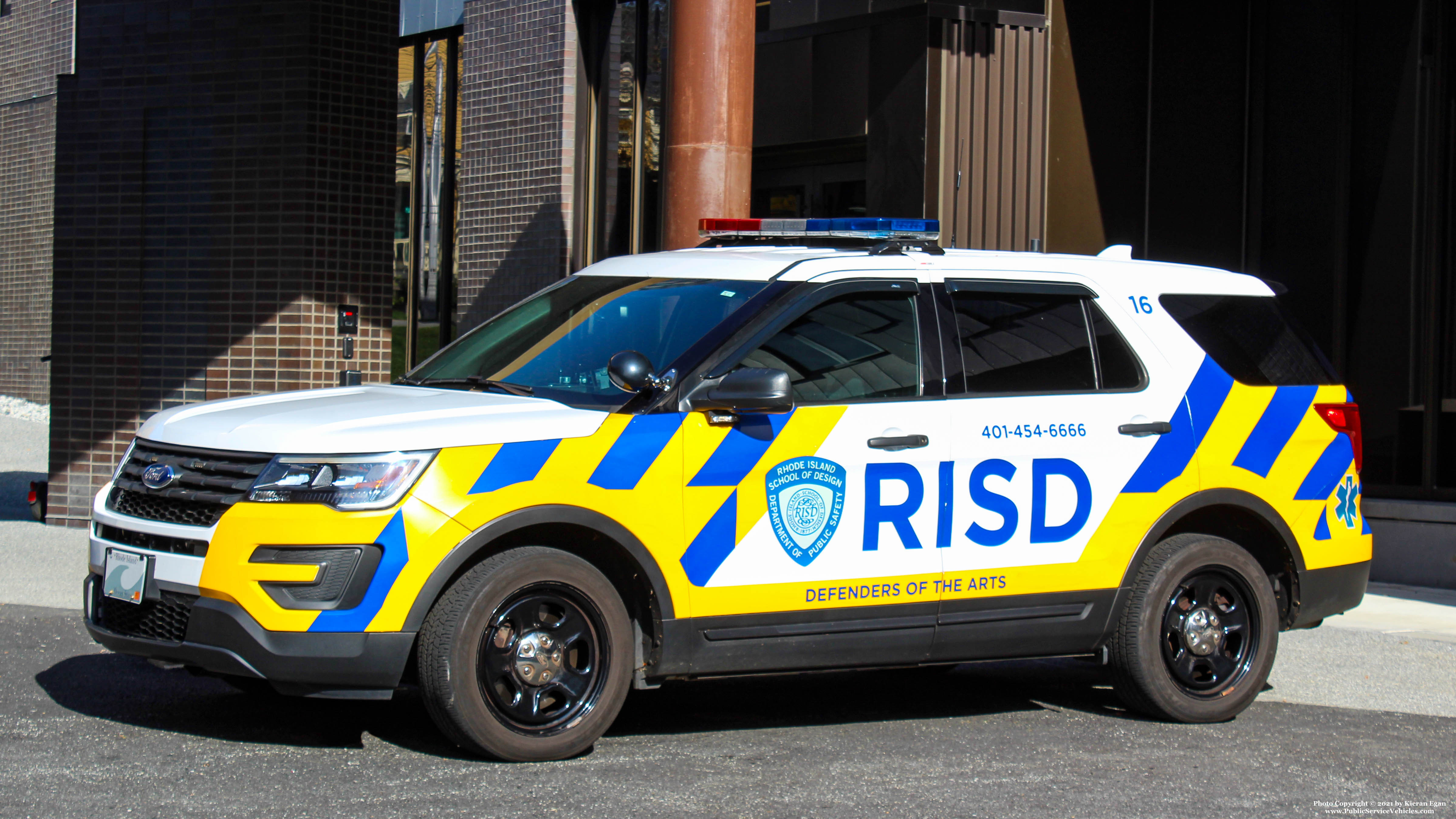 A photo  of Rhode Island School of Design Public Safety
            Car 16, a 2017 Ford Police Interceptor Utility             taken by Kieran Egan
