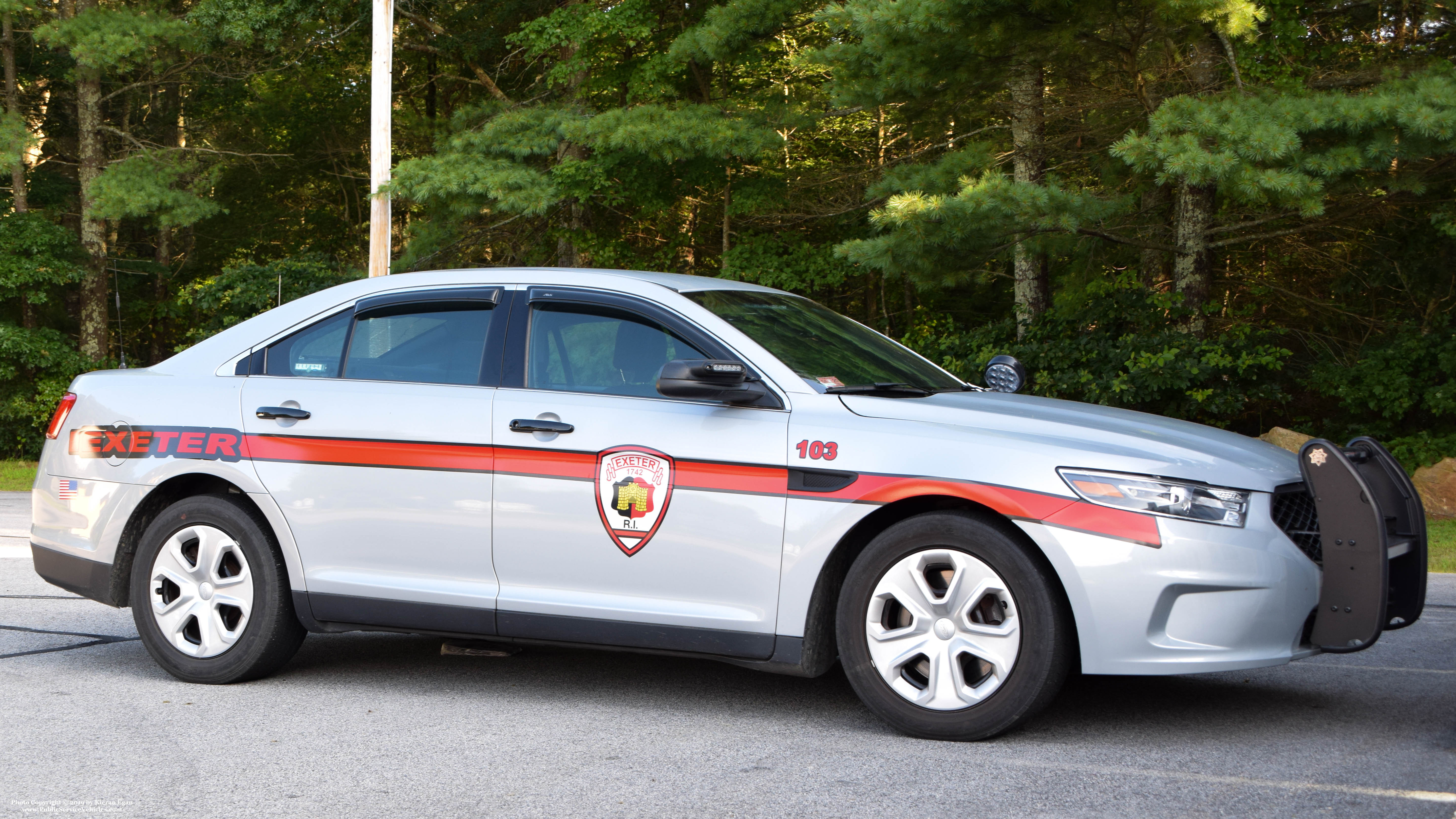 A photo  of Exeter Town Sergeant
            Cruiser 103, a 2016 Ford Police Interceptor Sedan             taken by Kieran Egan