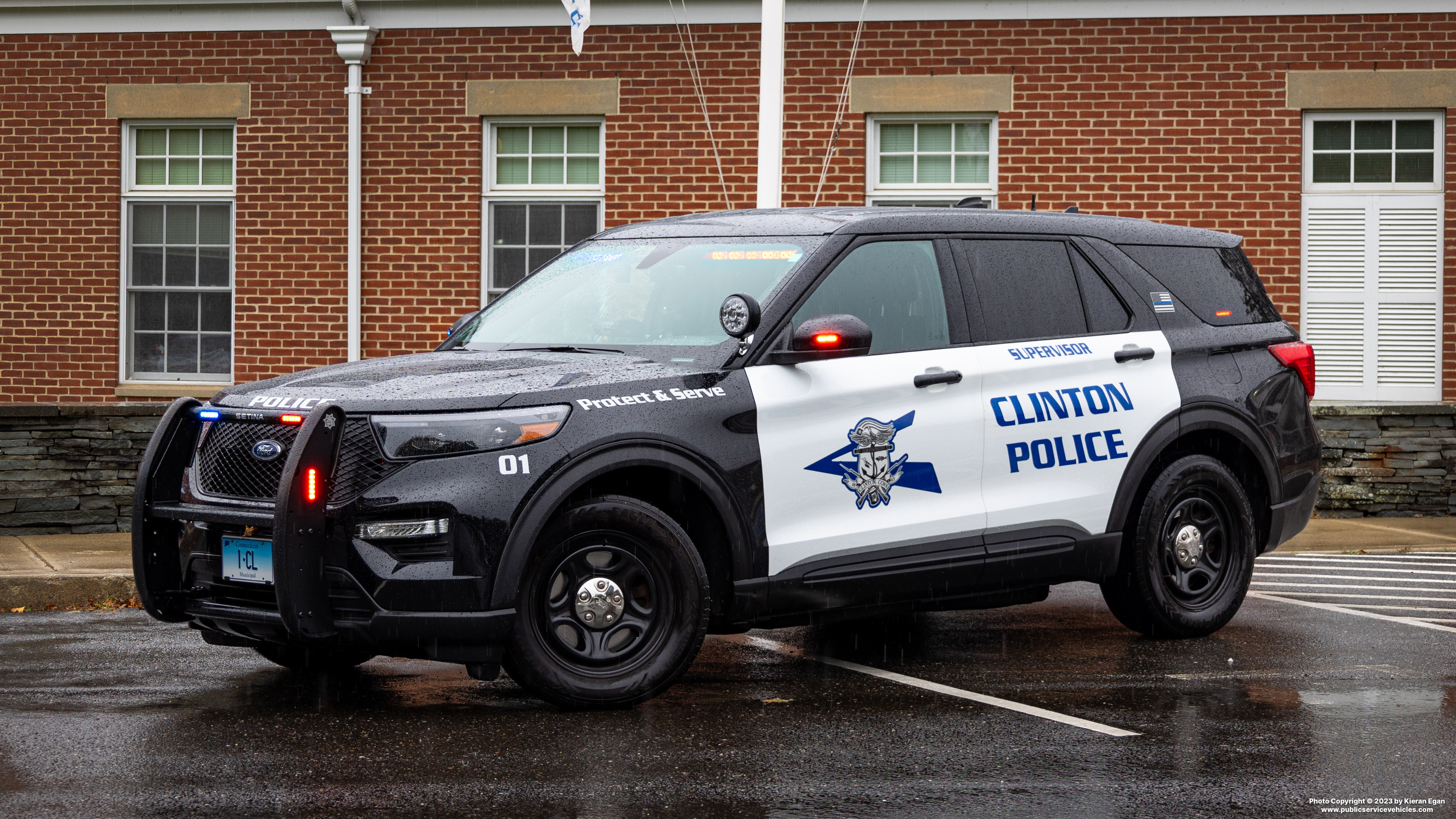 A photo  of Clinton Police
            Car 1, a 2020-2023 Ford Police Interceptor Utility             taken by Kieran Egan