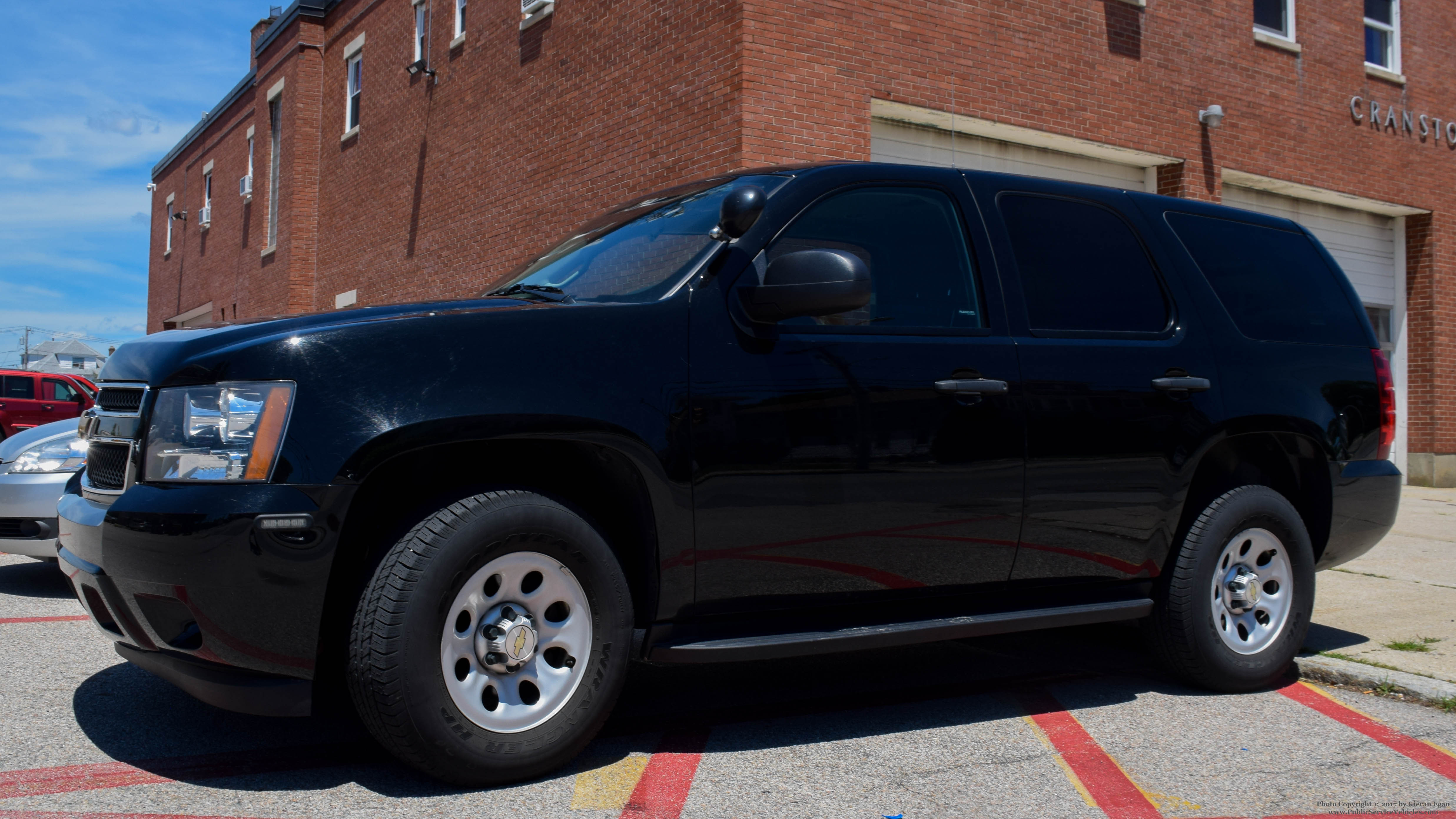 A photo  of Cranston Fire
            Car 1, a 2014 Chevrolet Tahoe             taken by Kieran Egan