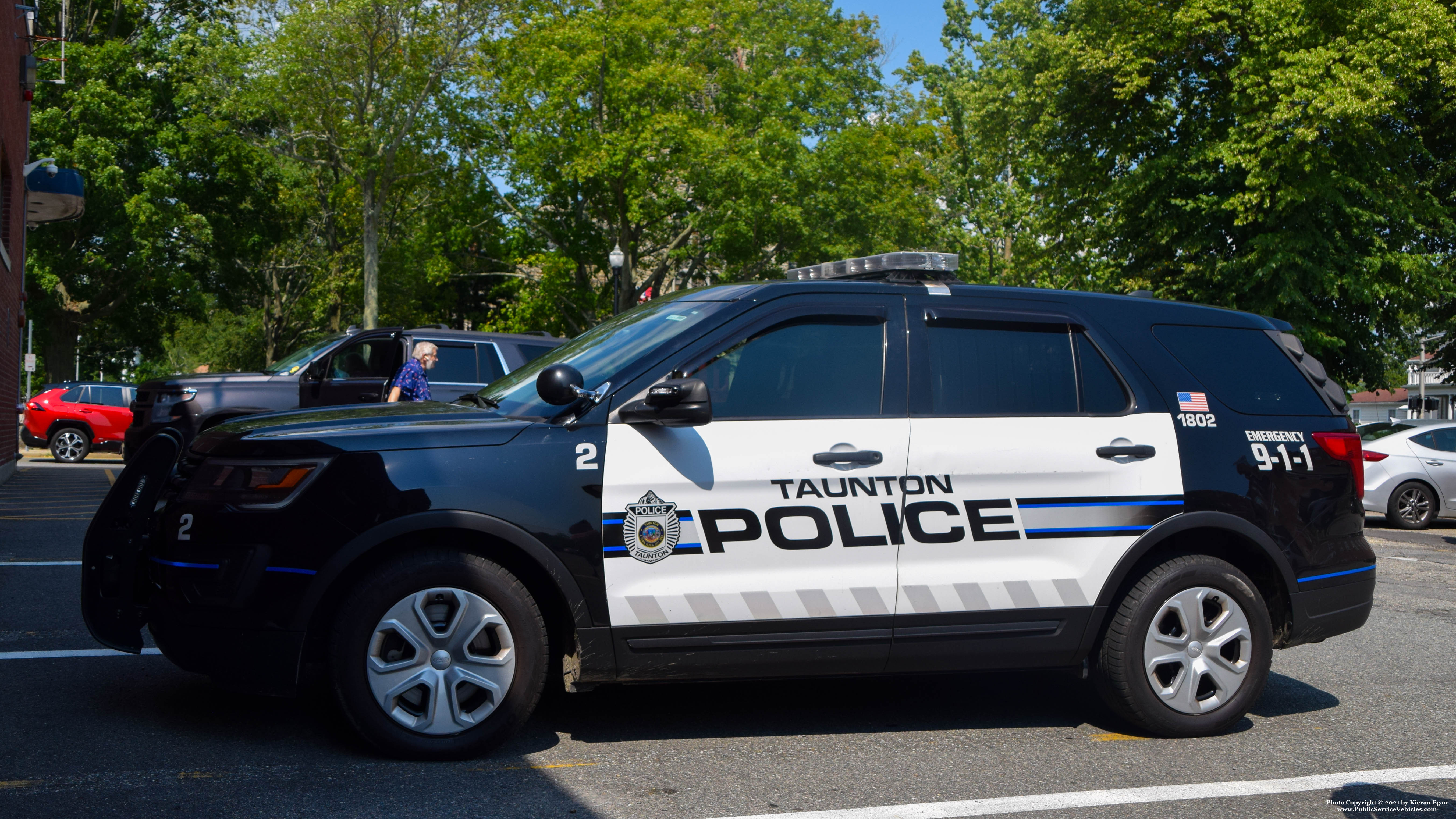 A photo  of Taunton Police
            Cruiser 2, a 2018 Ford Police Interceptor Utility             taken by Kieran Egan