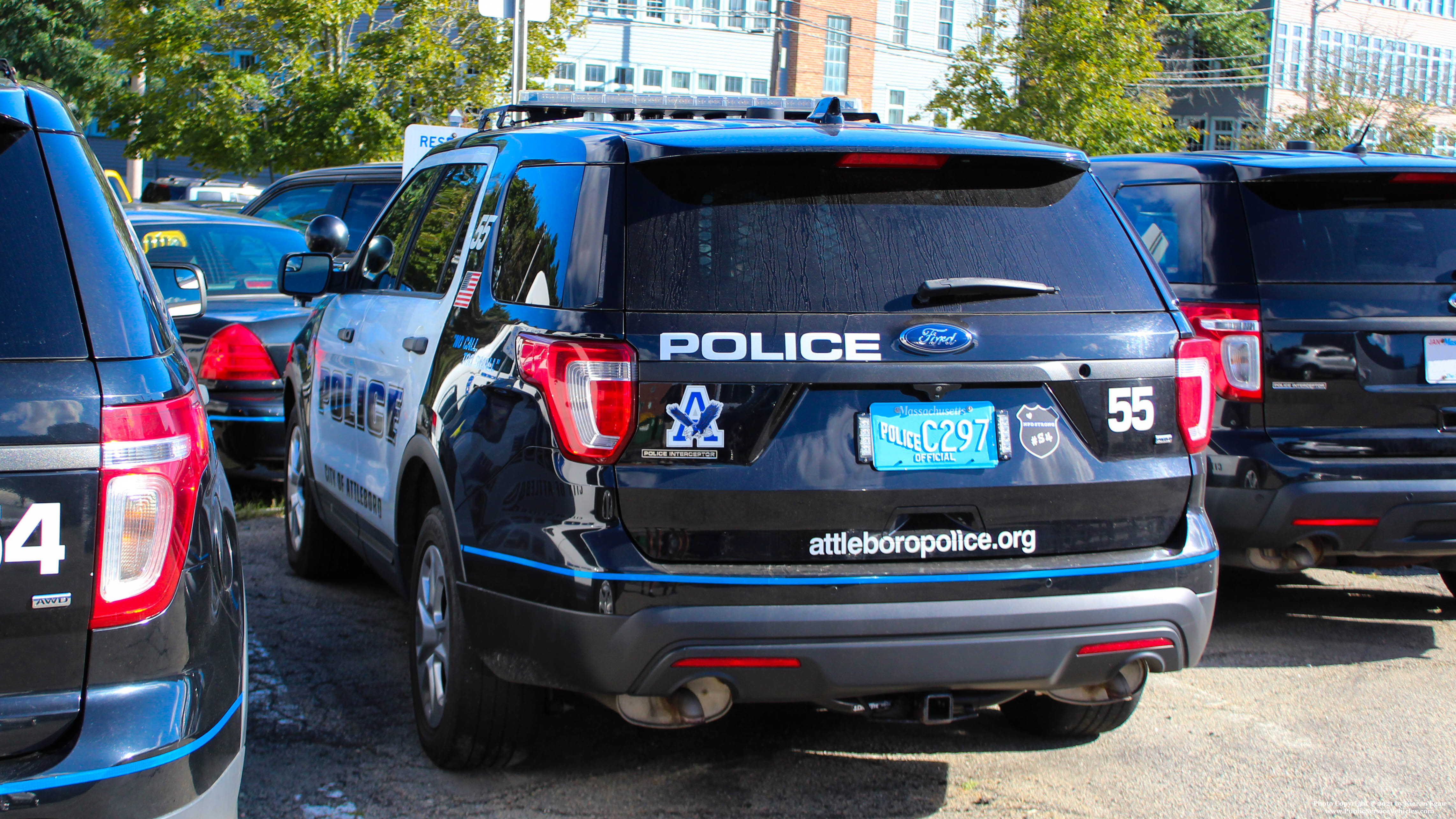 A photo  of Attleboro Police
            Car 55, a 2017 Ford Police Interceptor Utility             taken by Kieran Egan