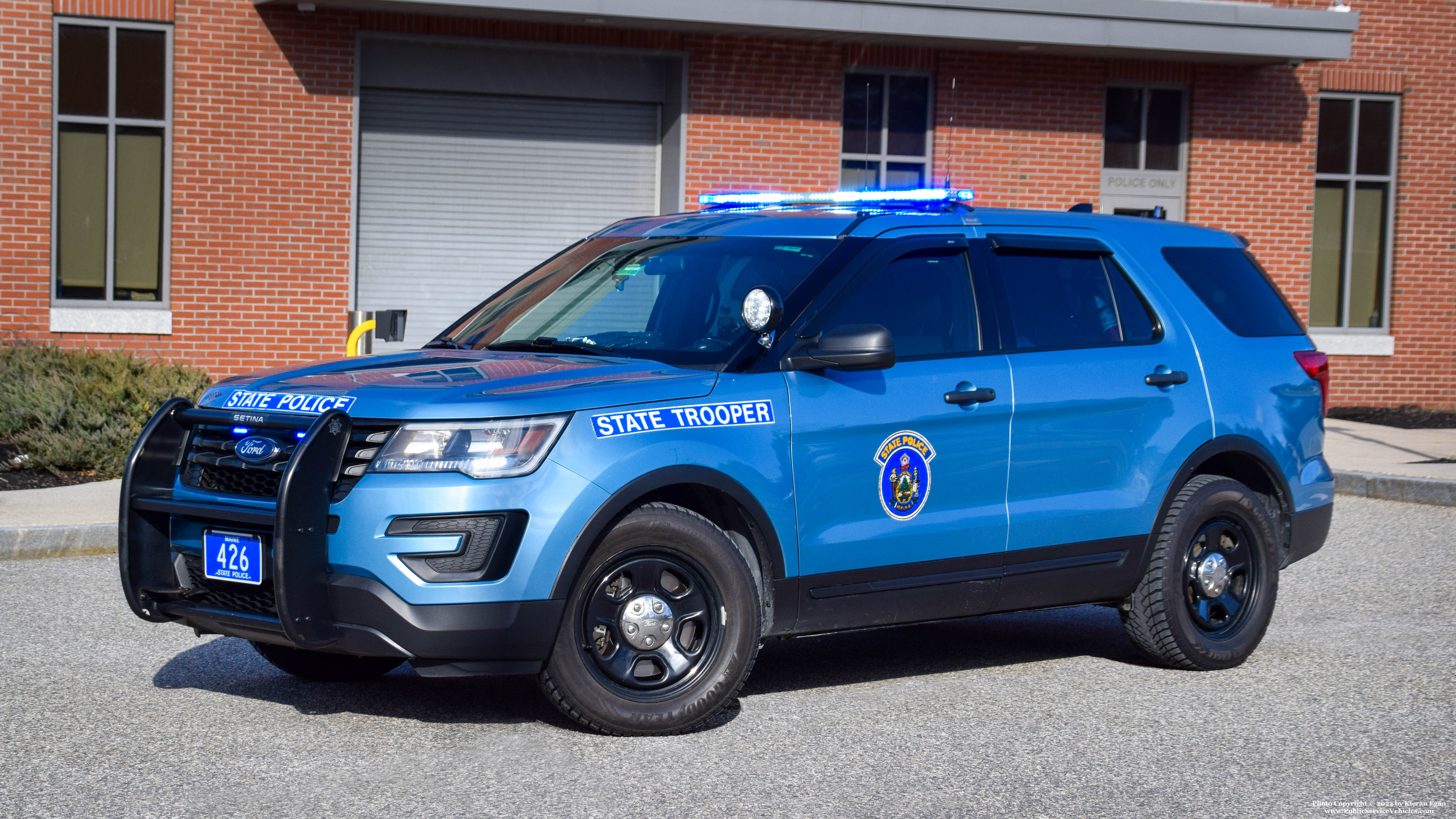 A photo  of Maine State Police
            Cruiser 426, a 2018 Ford Police Interceptor Utility             taken by Kieran Egan