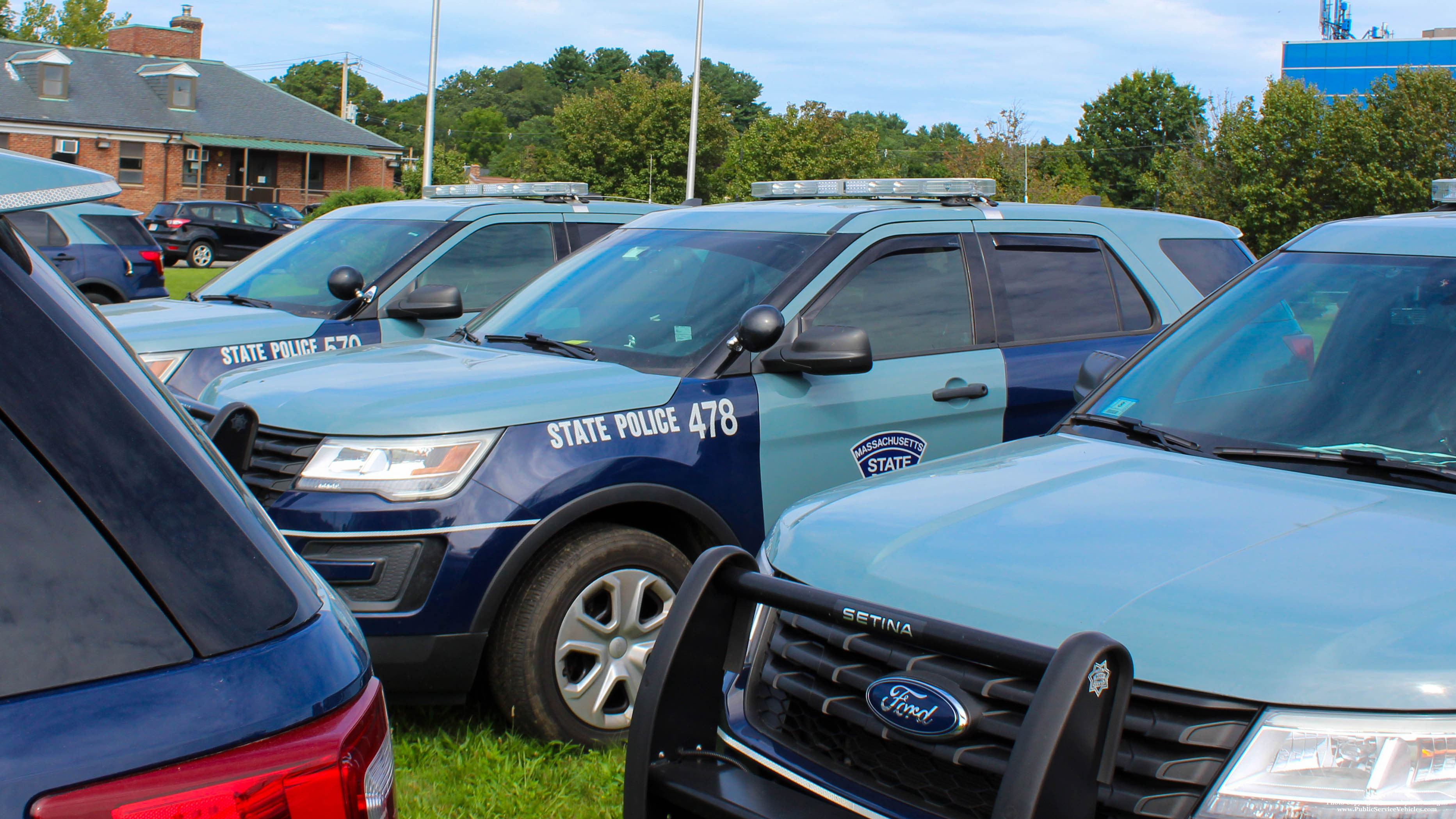 A photo  of Massachusetts State Police
            Cruiser 478, a 2018 Ford Police Interceptor Utility             taken by Kieran Egan