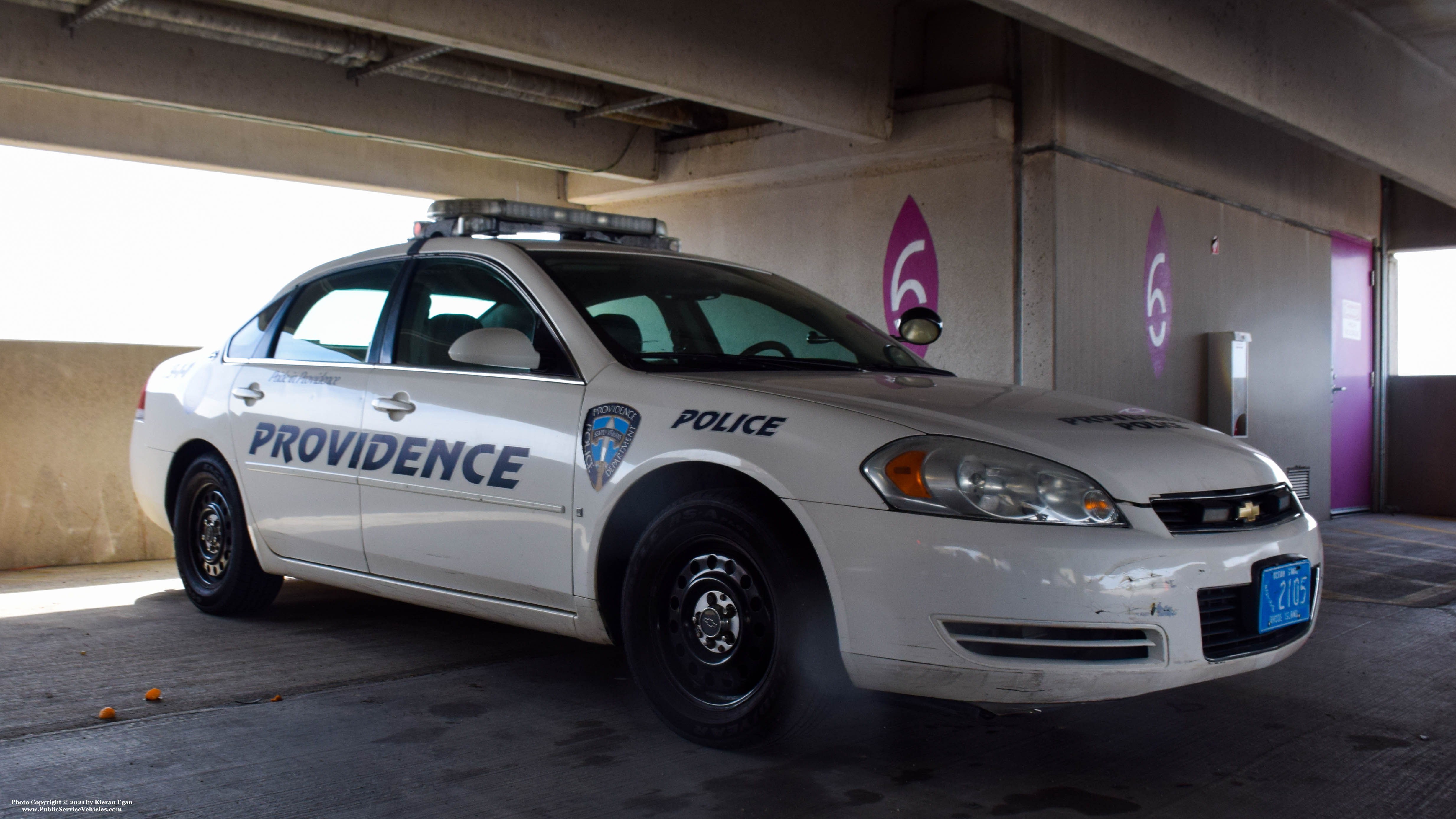 A photo  of Providence Police
            Cruiser 2105, a 2006-2013 Chevrolet Impala             taken by Kieran Egan
