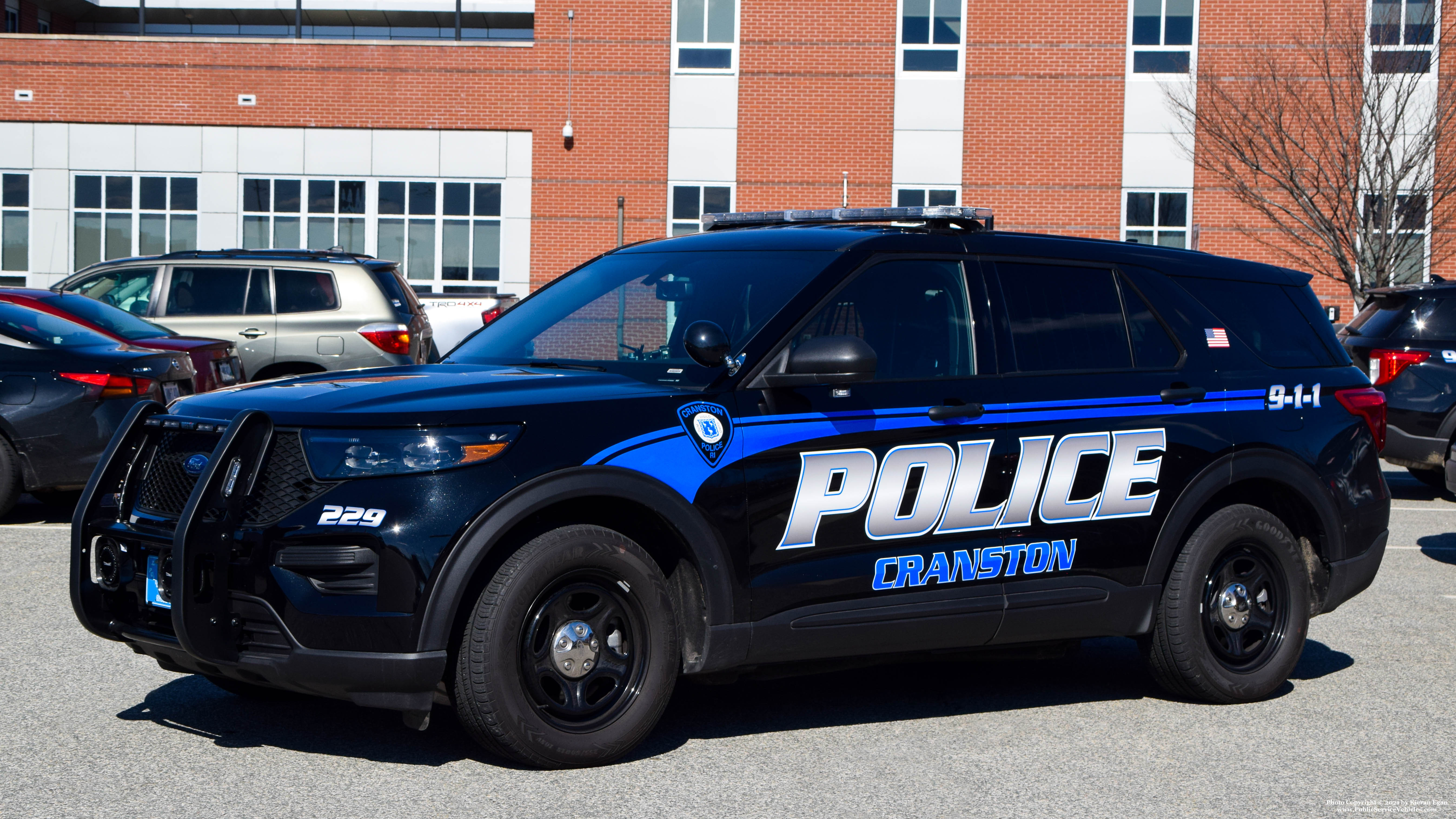 A photo  of Cranston Police
            Cruiser 229, a 2020 Ford Police Interceptor Utility             taken by Kieran Egan