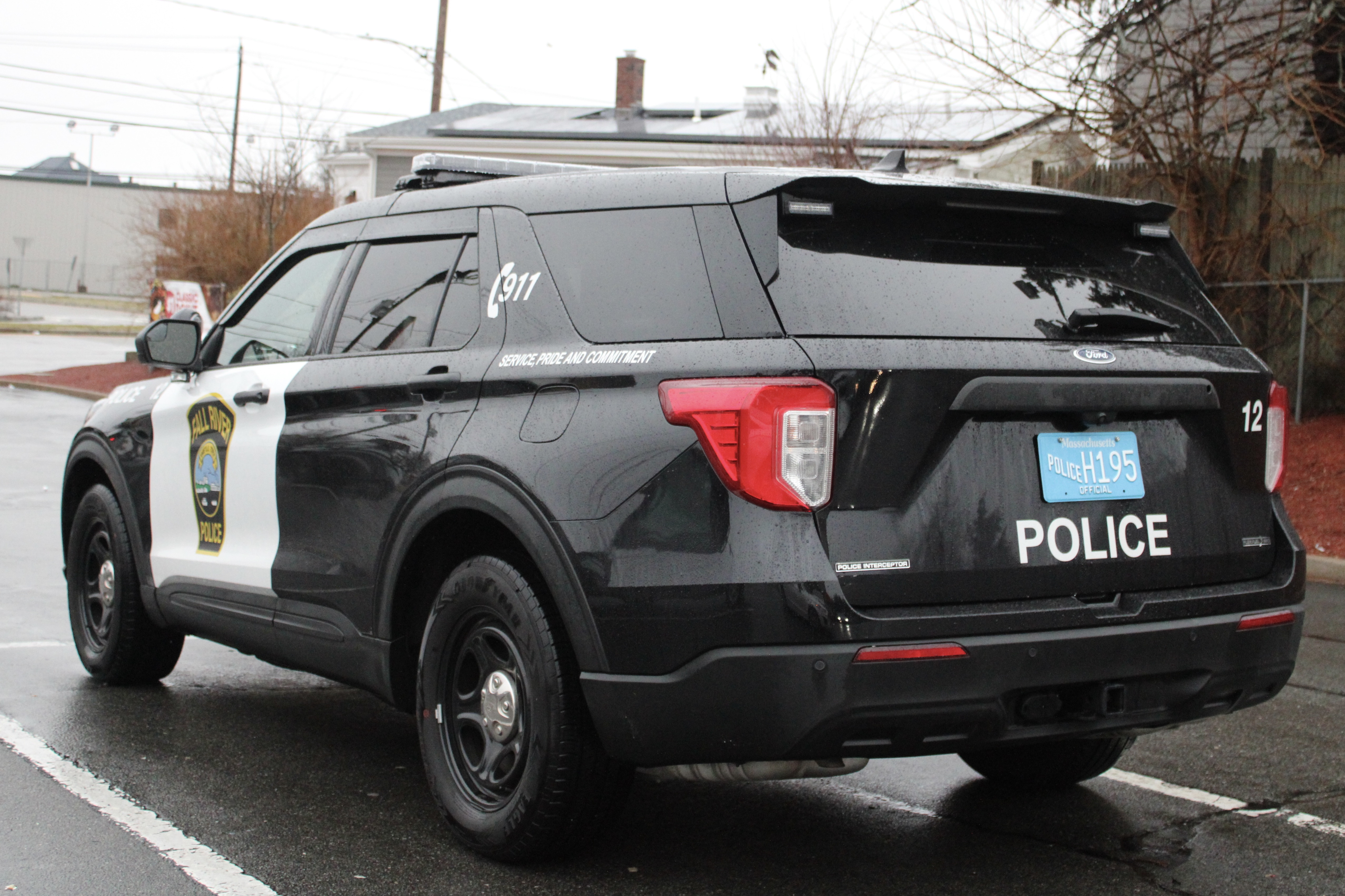 A photo  of Fall River Police
            Car 12, a 2022 Ford Police Interceptor Utility 3.3 Flex Fuel             taken by @riemergencyvehicles