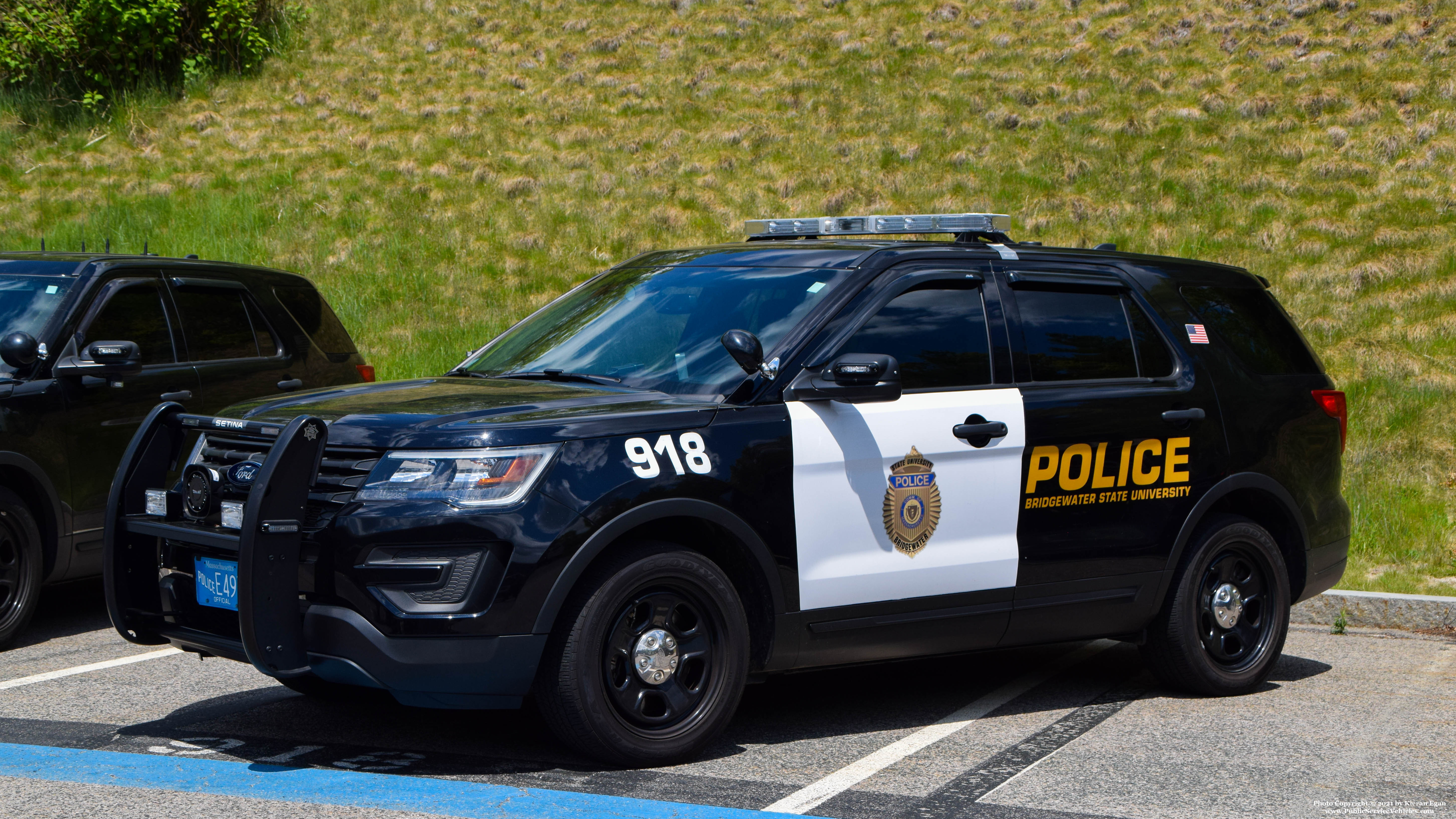 A photo  of Bridgewater State University Police
            Cruiser 918, a 2019 Ford Police Interceptor Utility             taken by Kieran Egan