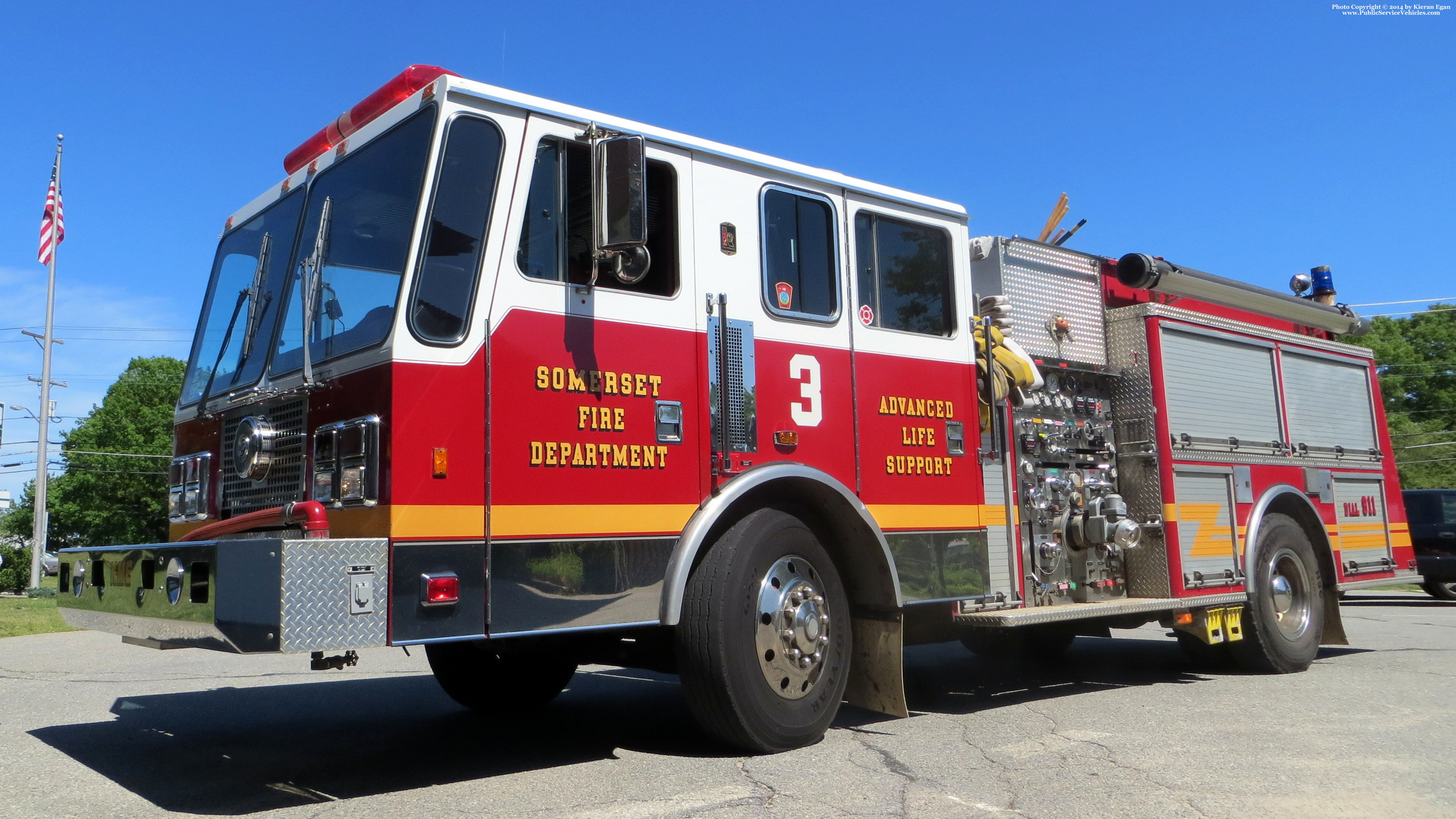 A photo  of Somerset Fire
            Engine 3, a 1995 KME Renegade             taken by Kieran Egan