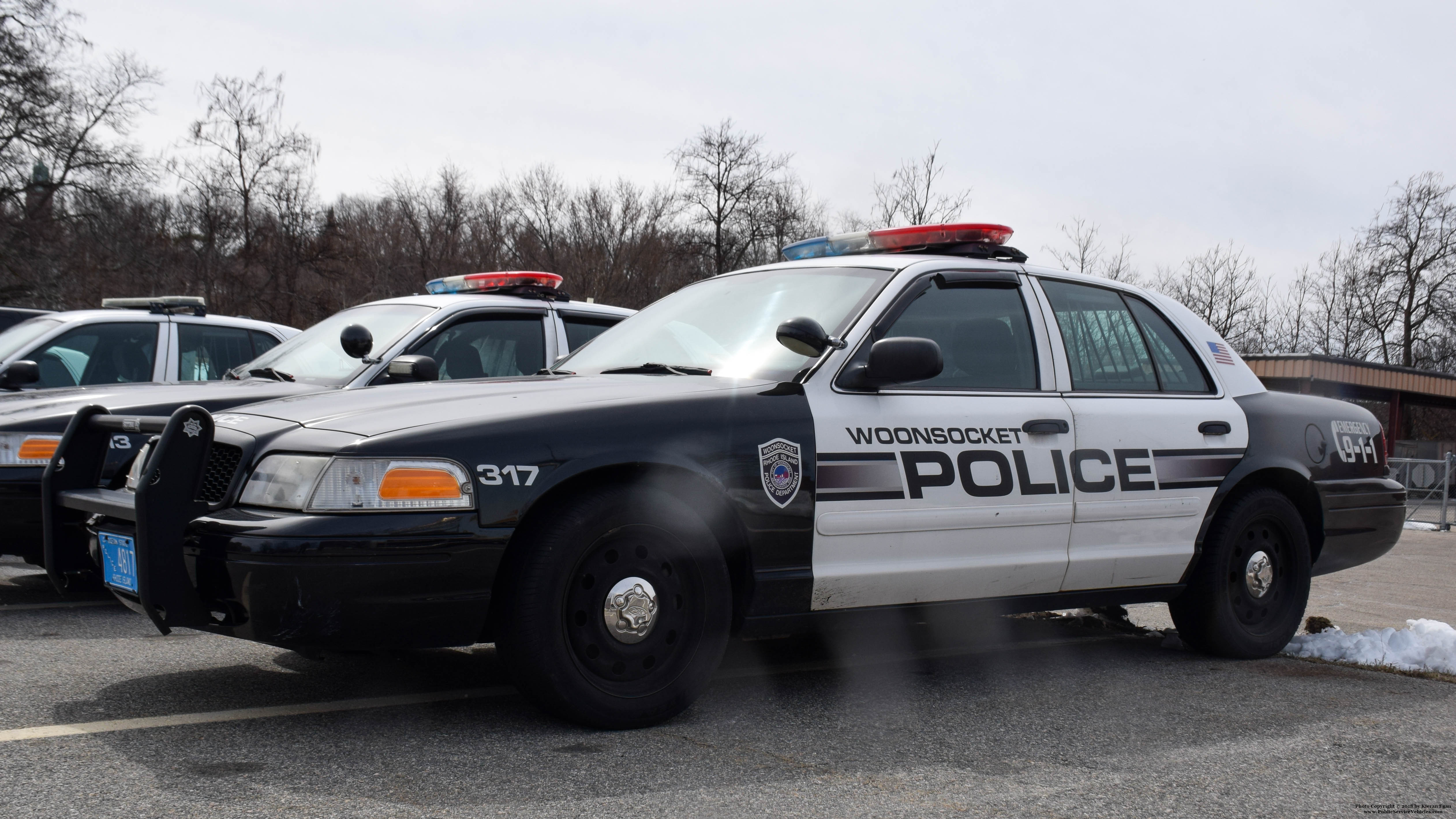 A photo  of Woonsocket Police
            Cruiser 317, a 2006-2008 Ford Crown Victoria Police Interceptor             taken by Kieran Egan