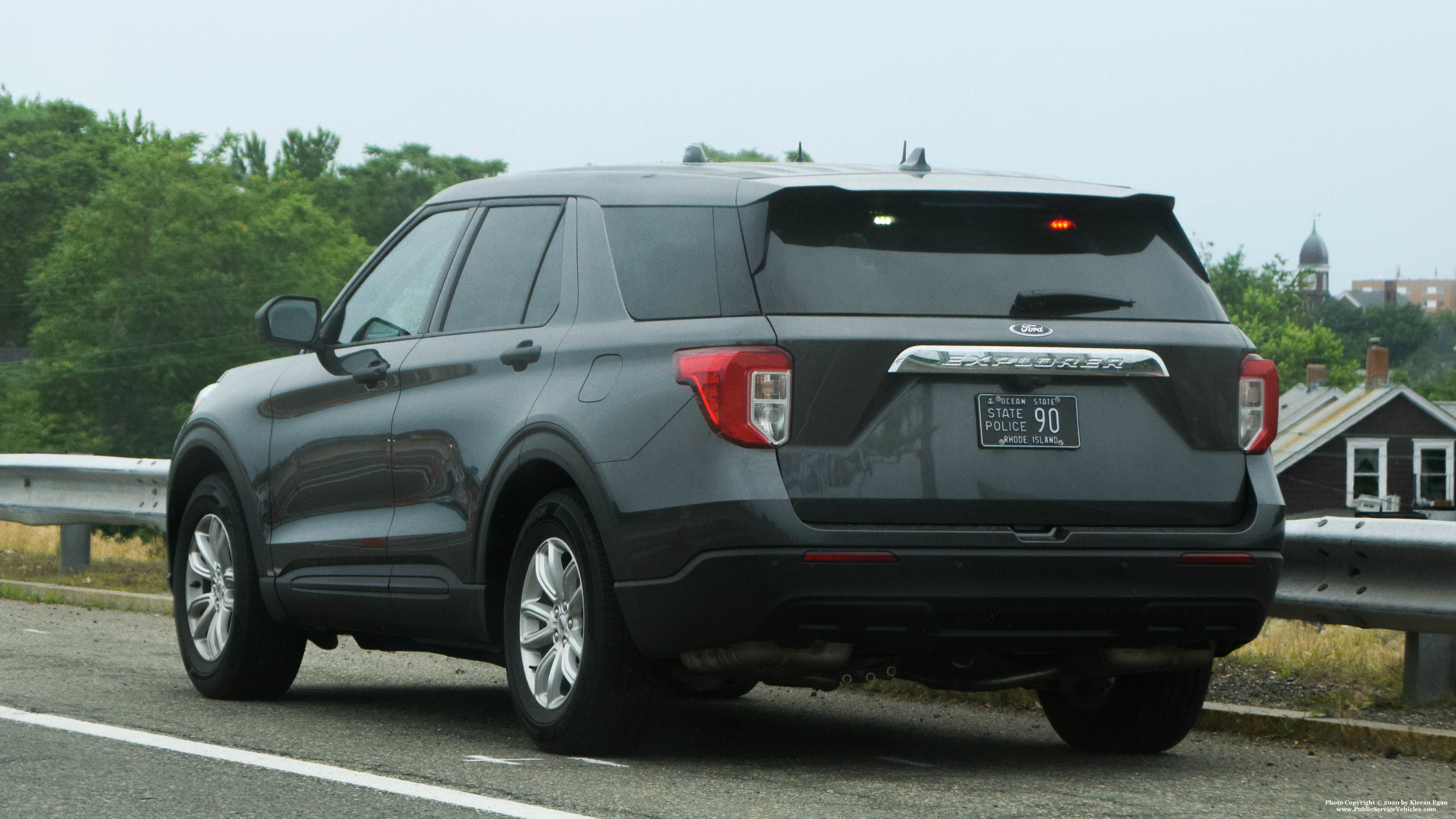 A photo  of Rhode Island State Police
            Cruiser 90, a 2020 Ford Explorer             taken by Kieran Egan