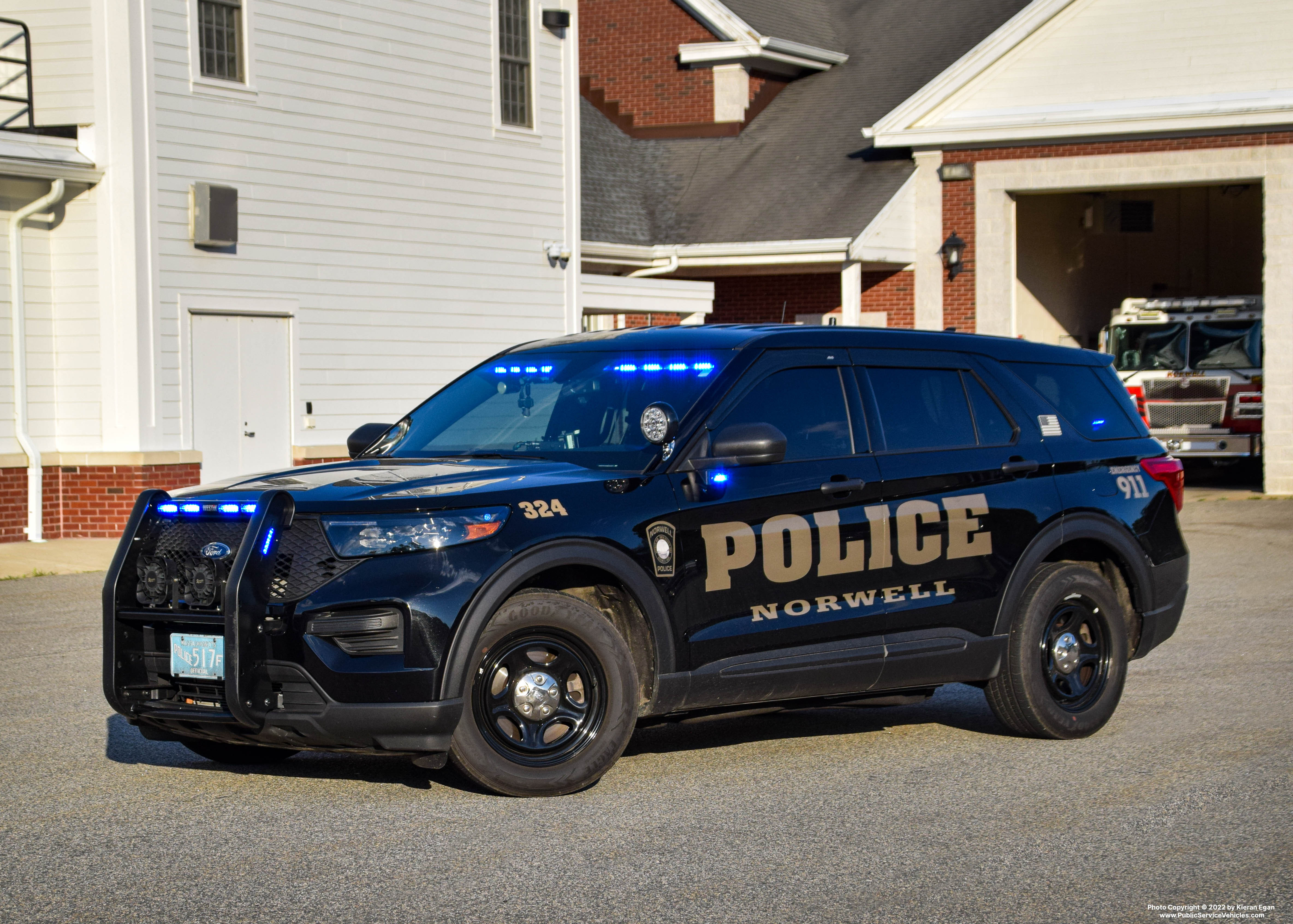 A photo  of Norwell Police
            Cruiser 324, a 2021 Ford Police Interceptor Utility             taken by Kieran Egan