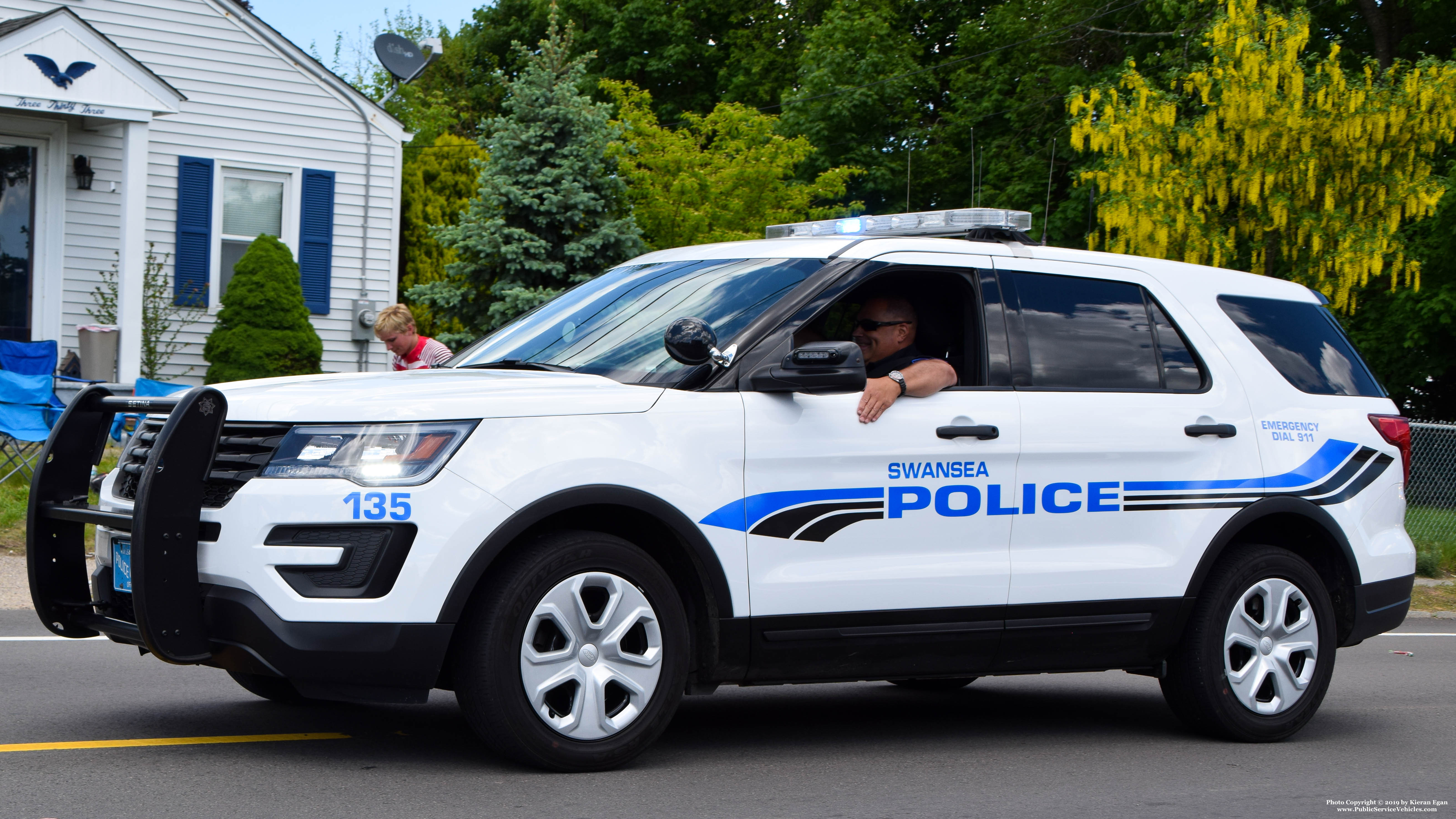 A photo  of Swansea Police
            Cruiser 135, a 2018 Ford Police Interceptor Utility             taken by Kieran Egan