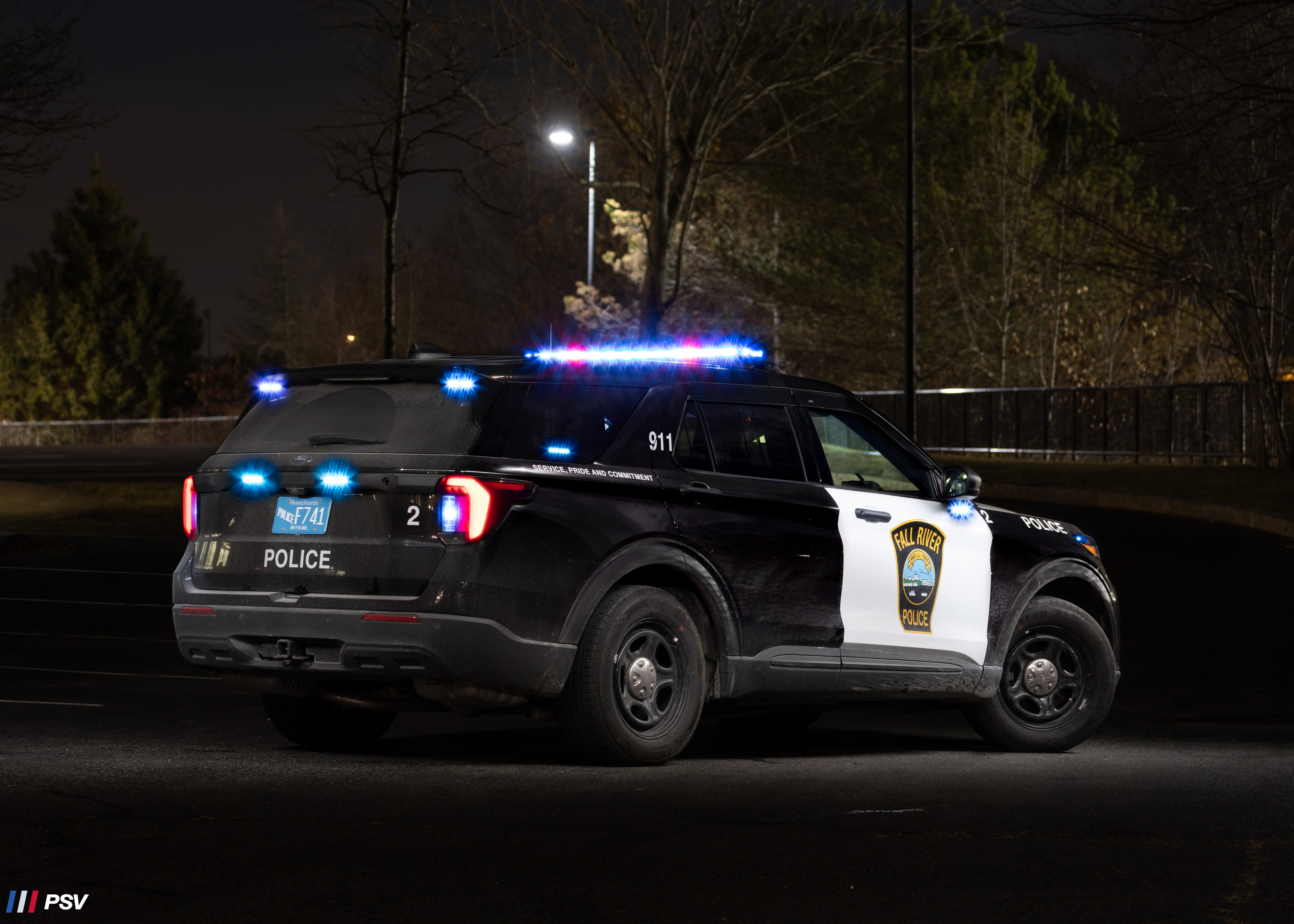 A photo  of Fall River Police
            Car 2, a 2025 Ford Police Interceptor Utility 3.3             taken by Kieran Egan