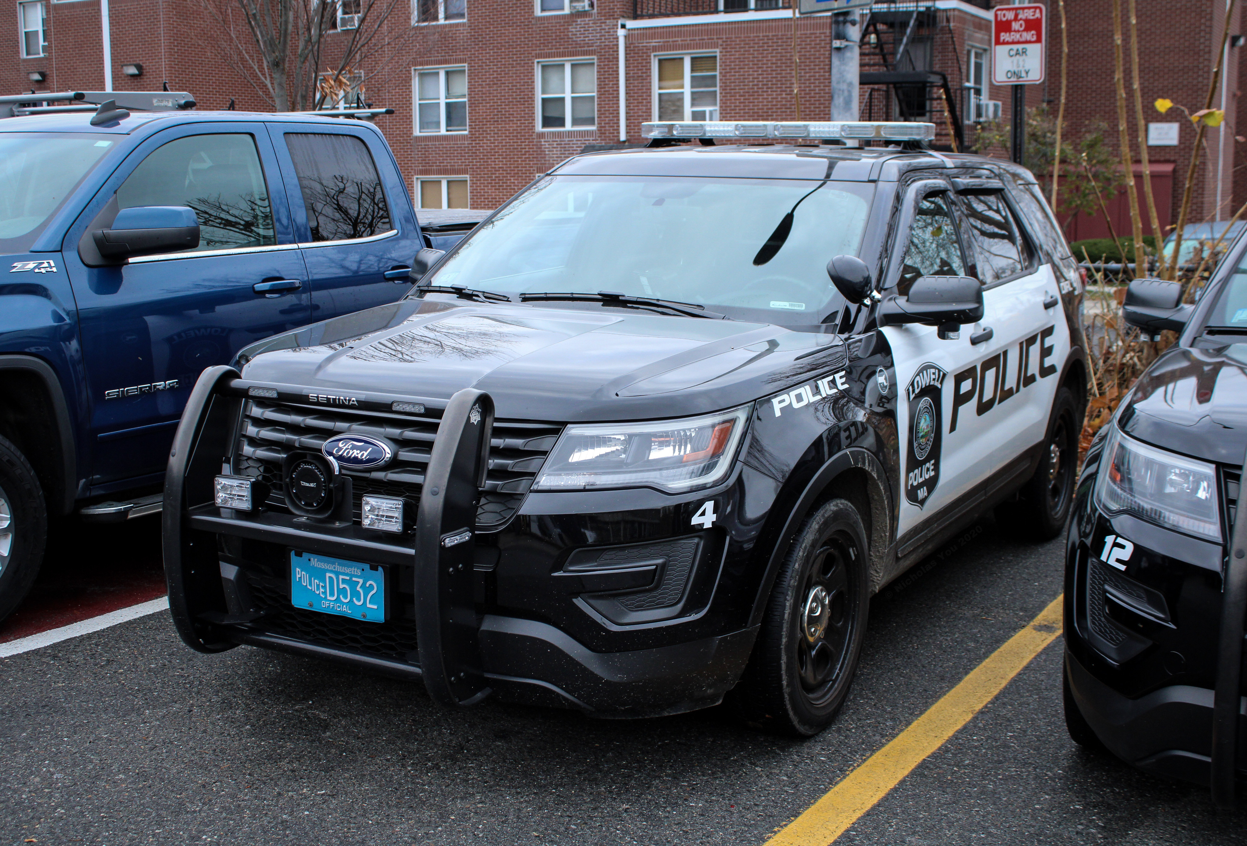 A photo  of Lowell Police
            Car 4, a 2019 Ford Police Interceptor Utility             taken by Nicholas You