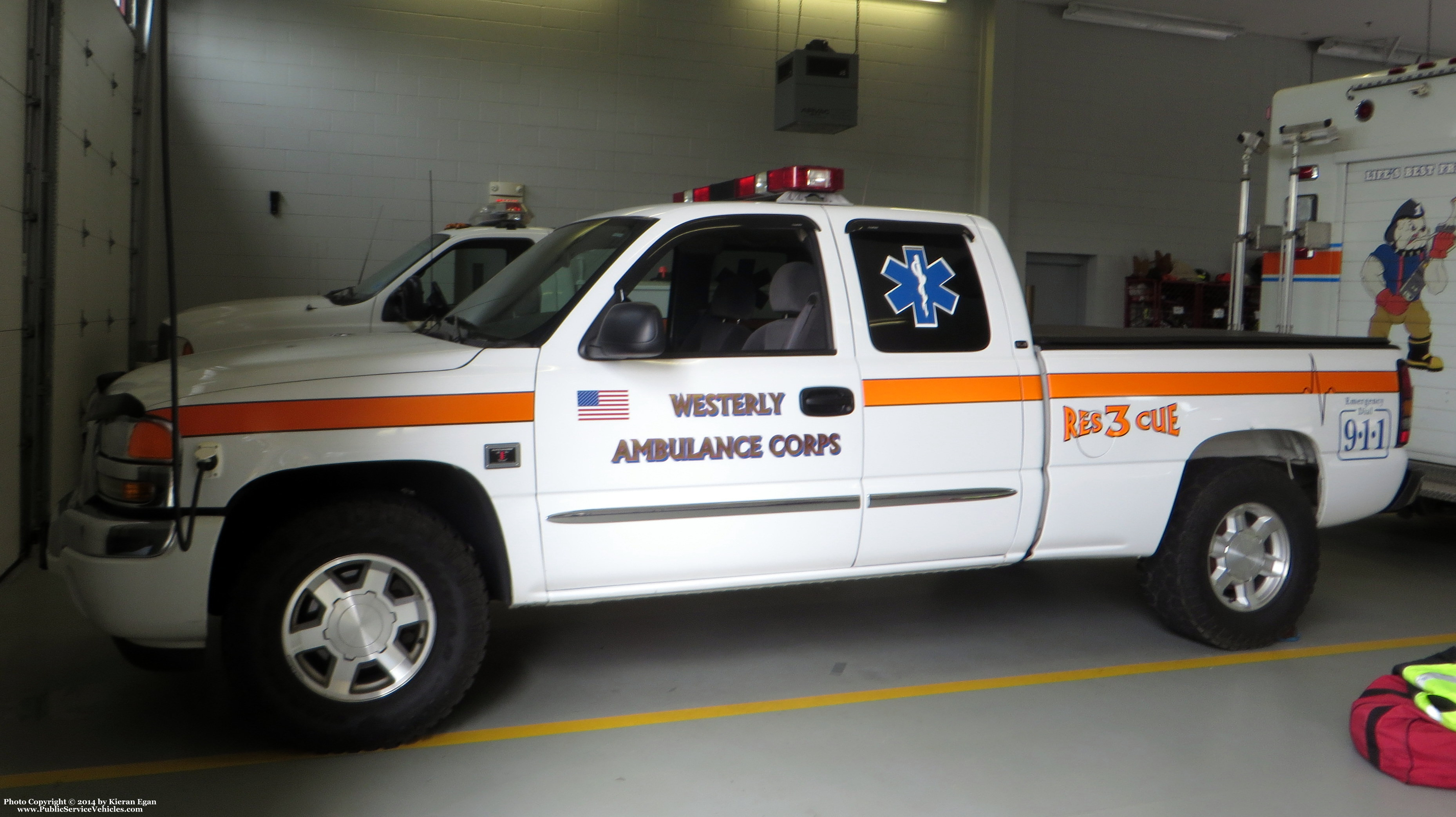 A photo  of Westerly Ambulance Corps
            Rescue 3, a 2005 GMC 1500 Extended Cab             taken by Kieran Egan