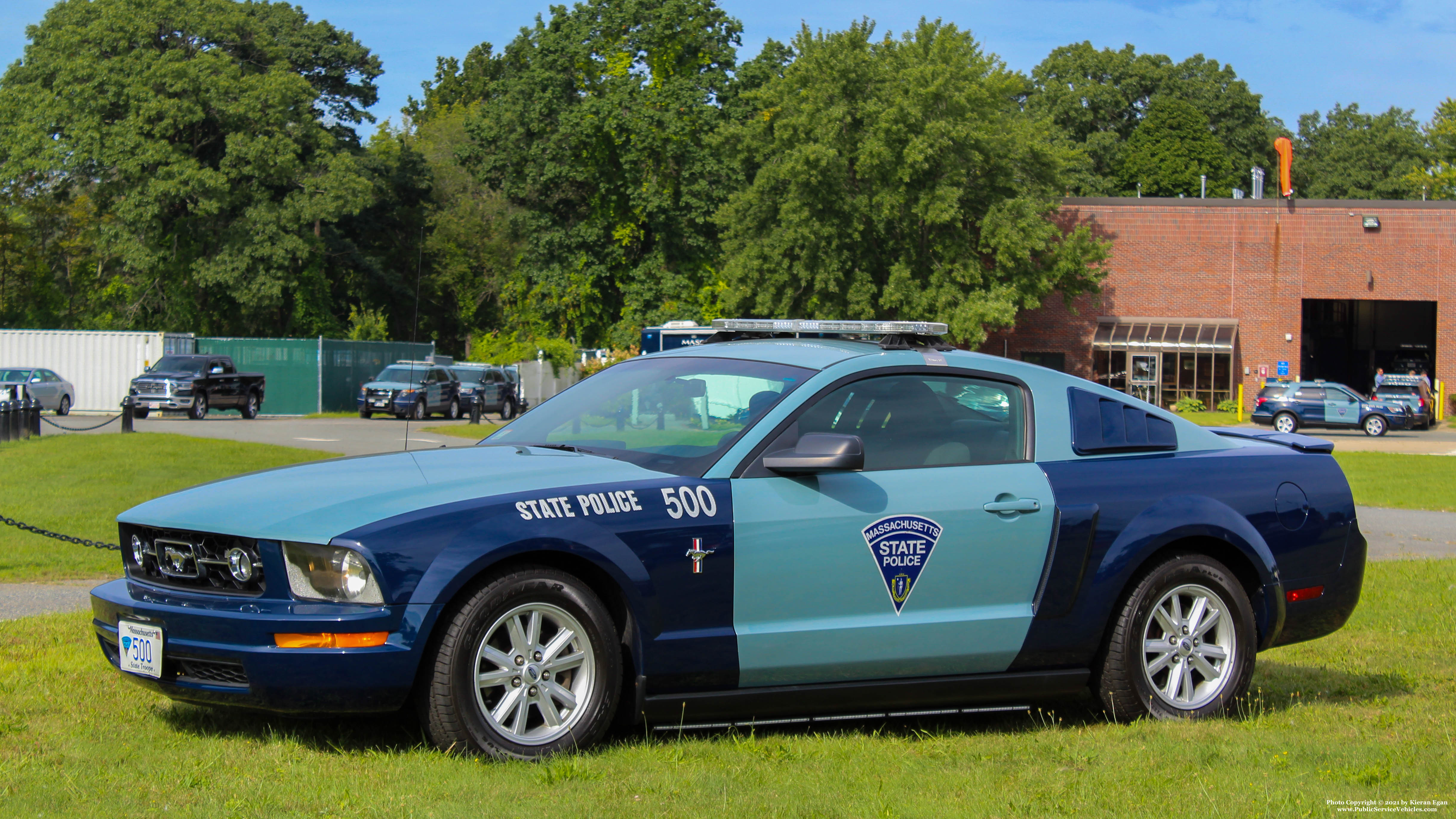 A photo  of Massachusetts State Police
            Cruiser 500, a 2006 Ford Mustang             taken by Kieran Egan