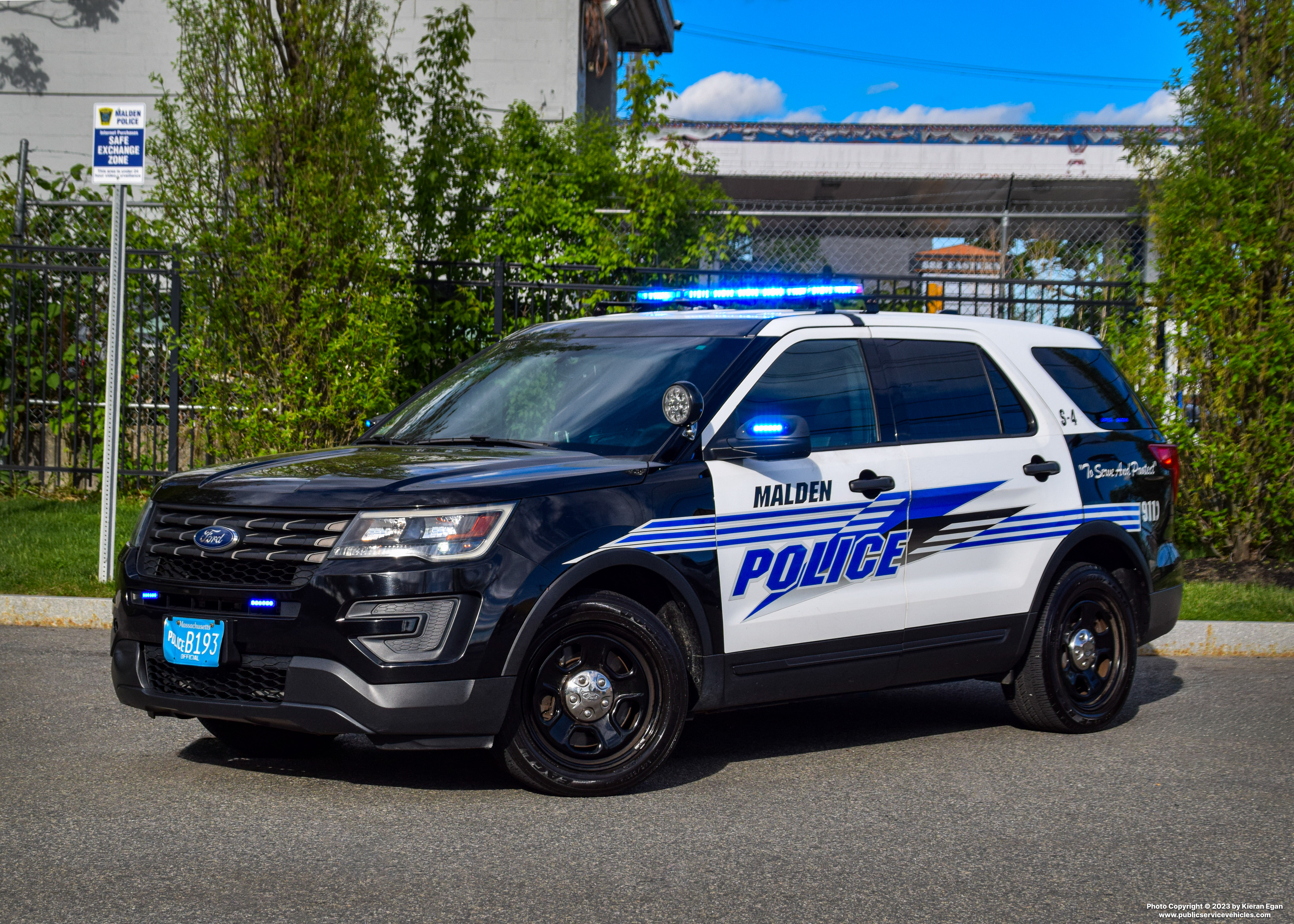 A photo  of Malden Police
            Cruiser S-4, a 2016 Ford Police Interceptor Utility             taken by Kieran Egan