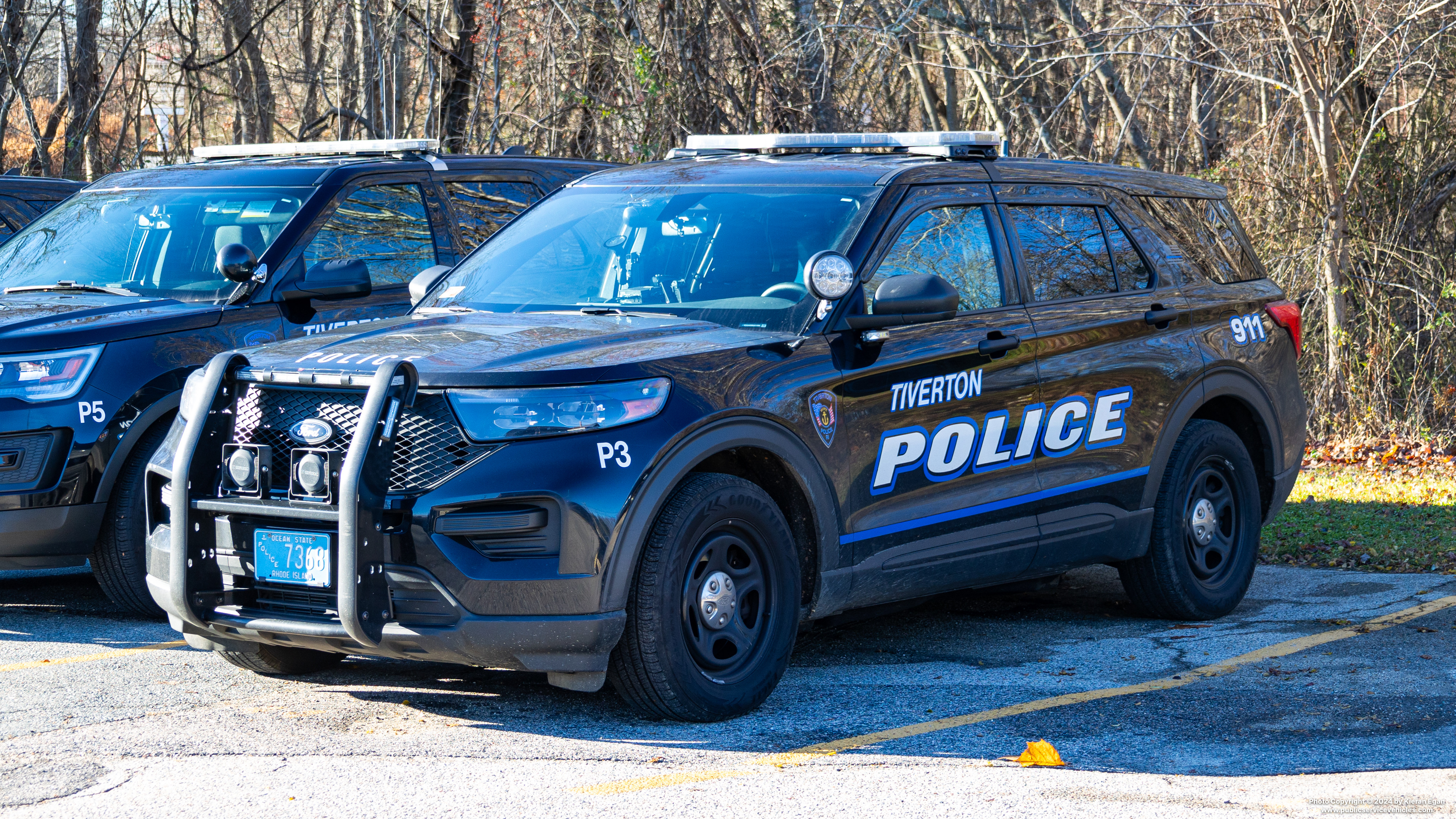 A photo  of Tiverton Police
            Cruiser P3, a 2021 Ford Police Interceptor Utility             taken by Kieran Egan