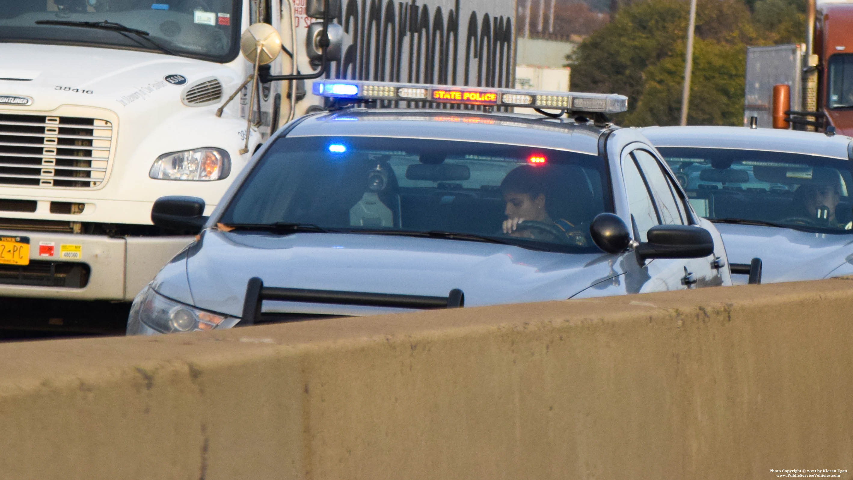 A photo  of Connecticut State Police
            Cruiser 158, a 2013-2019 Ford Police Interceptor Sedan             taken by Kieran Egan