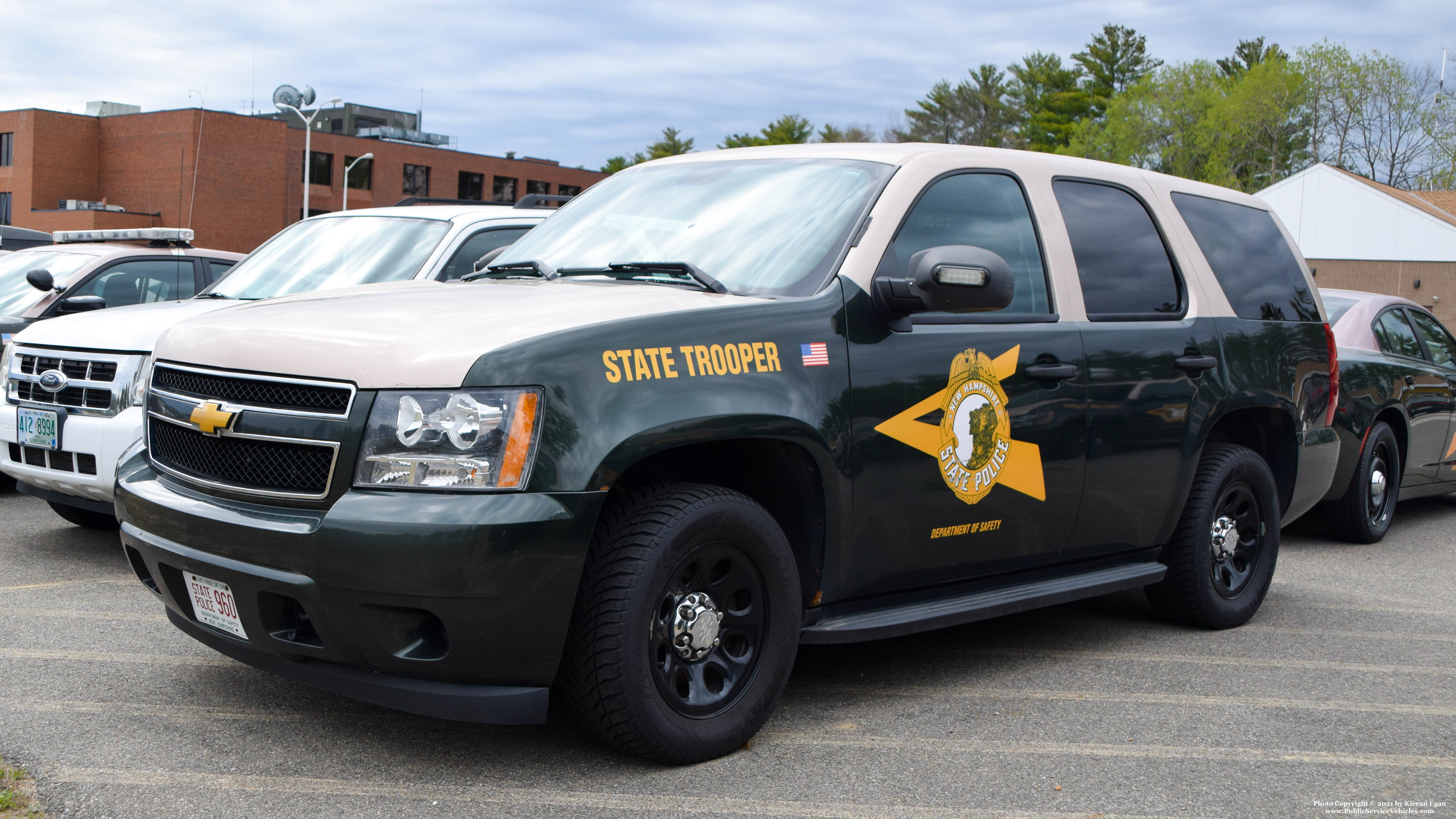 A photo  of New Hampshire State Police
            Cruiser 960, a 2007-2013 Chevrolet Tahoe             taken by Kieran Egan