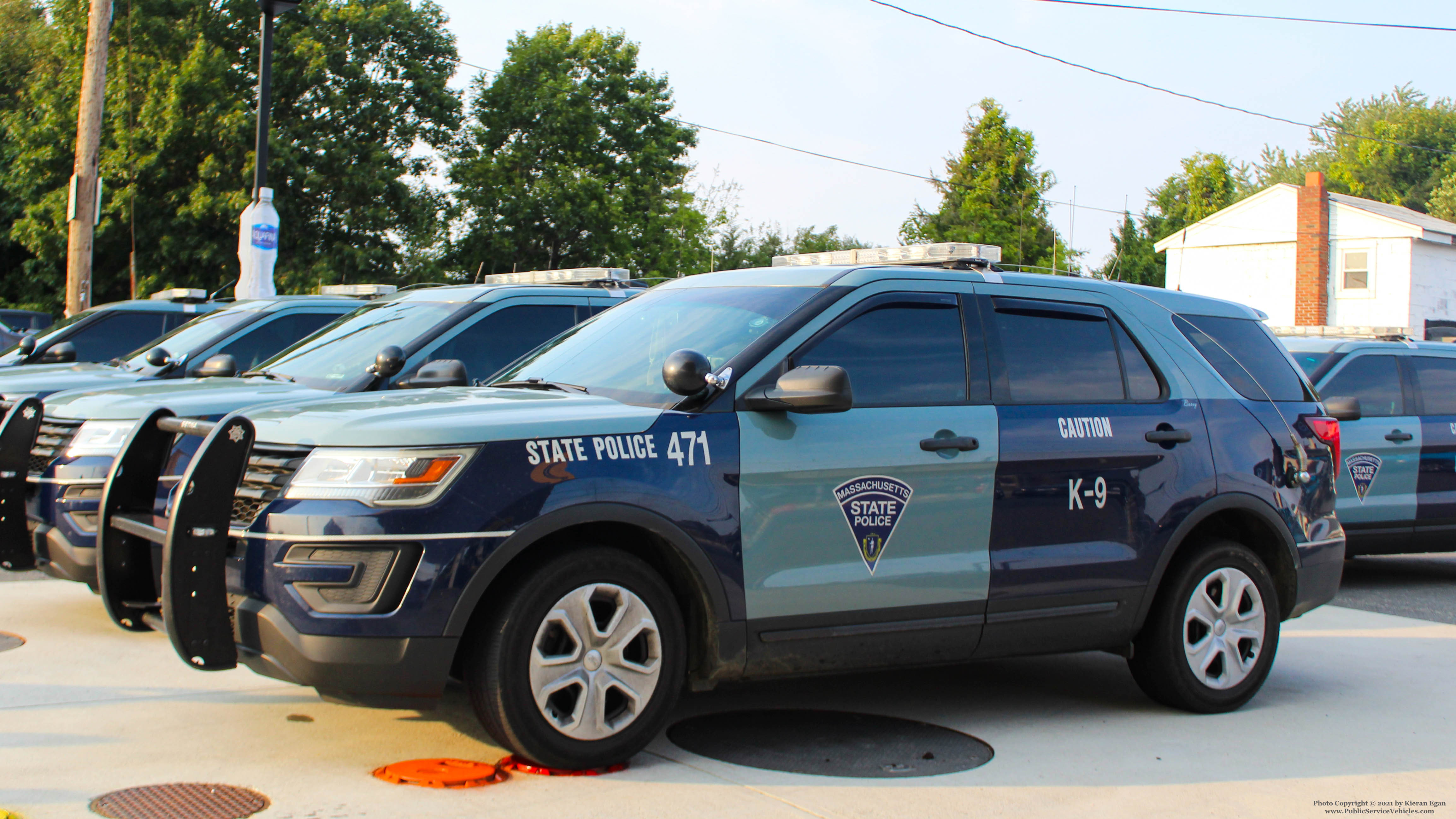 A photo  of Massachusetts State Police
            Cruiser 471, a 2016-2019 Ford Police Interceptor Utility             taken by Kieran Egan