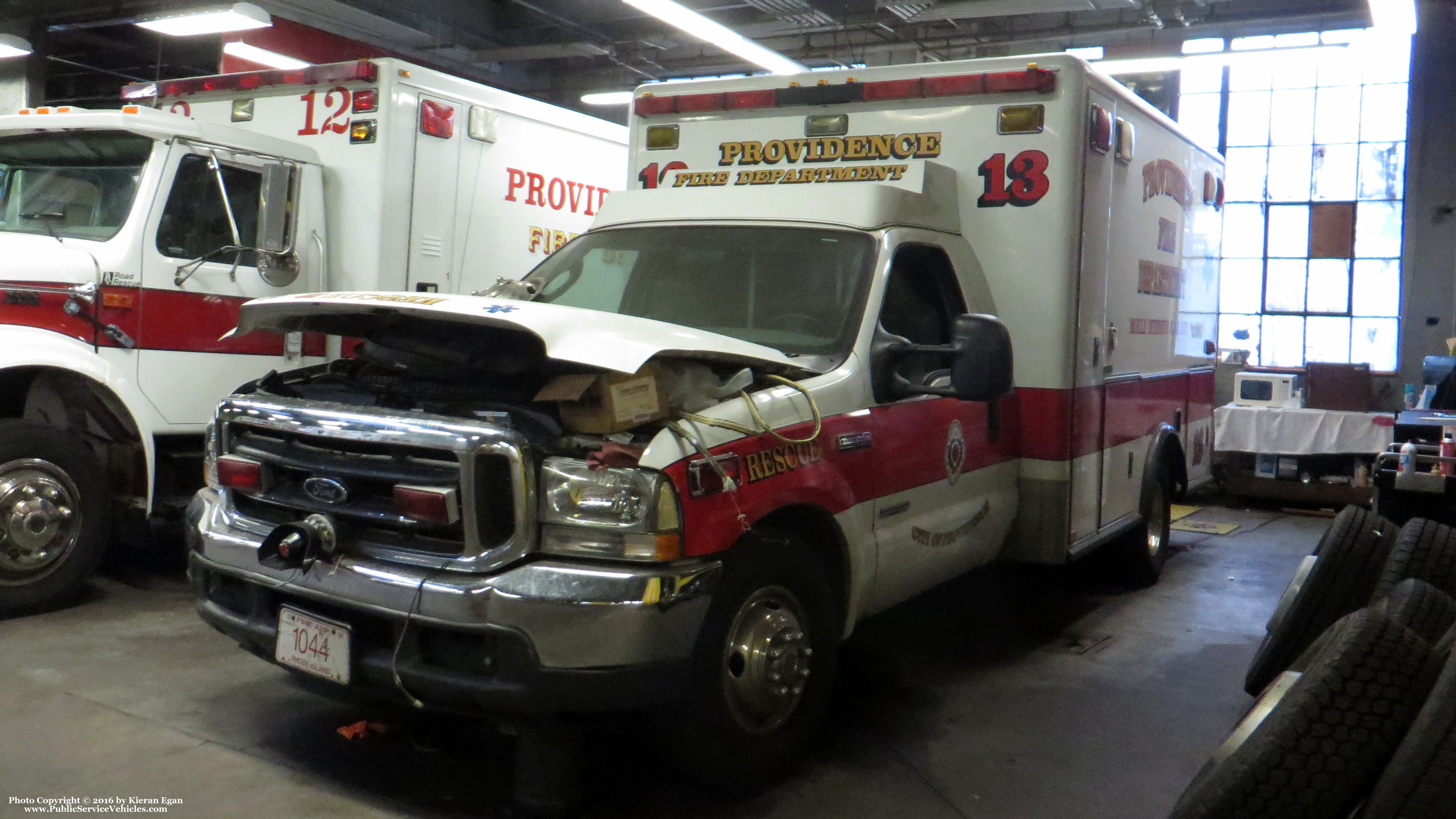 A photo  of Providence Fire
            Rescue 13, a 2004 Ford F-350             taken by Kieran Egan