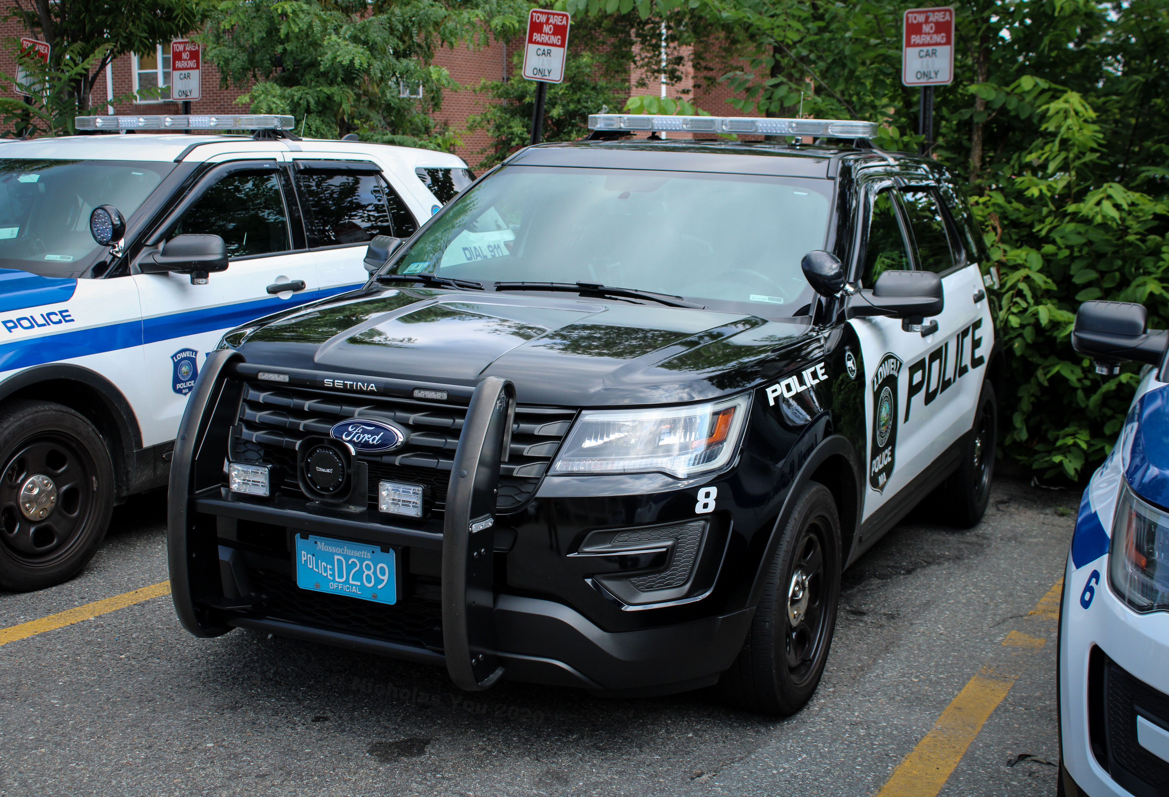 A photo  of Lowell Police
            Car 8, a 2018 Ford Police Interceptor Utility             taken by Nicholas You