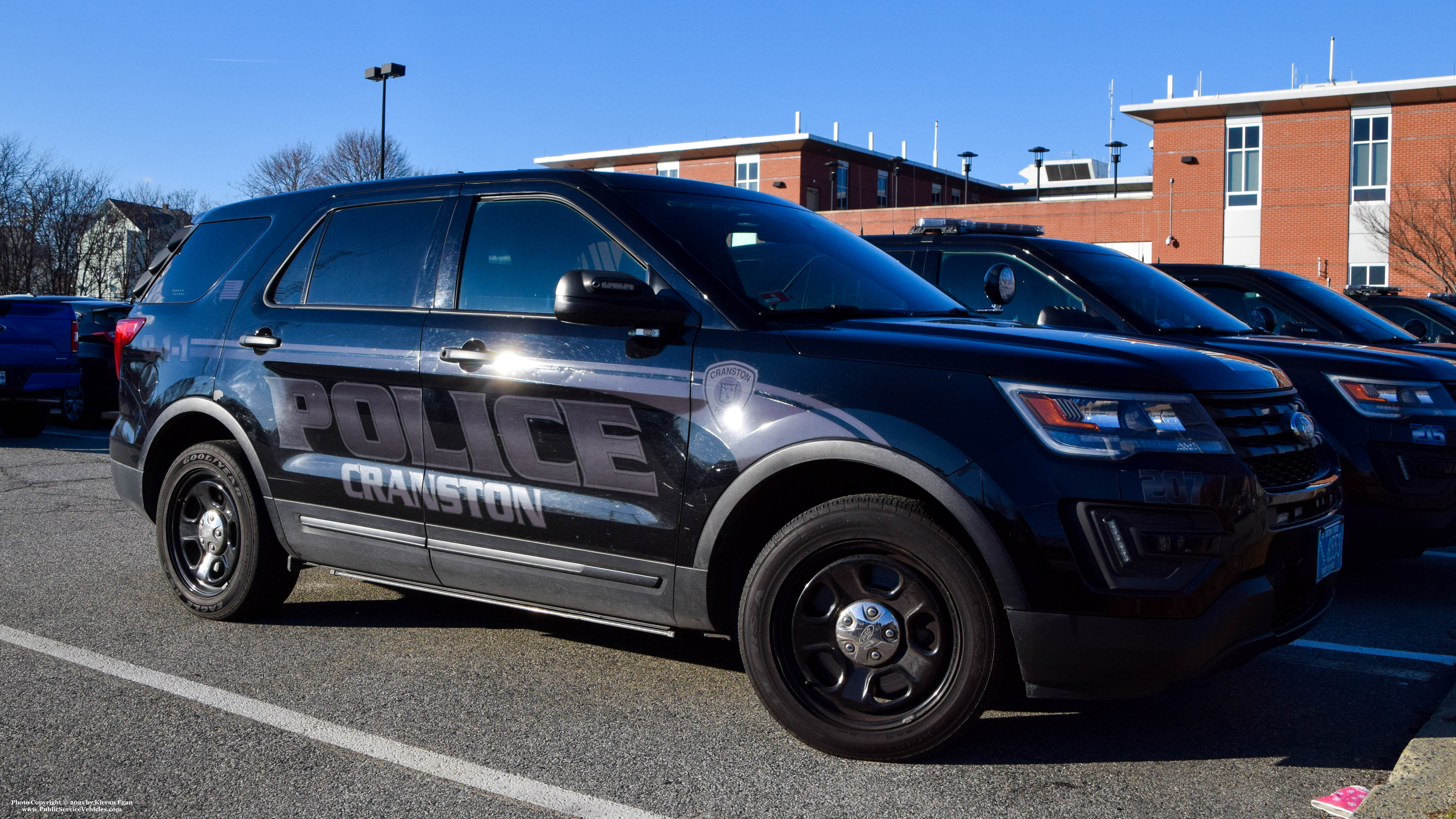 A photo  of Cranston Police
            Cruiser 207, a 2018 Ford Police Interceptor Utility             taken by Kieran Egan