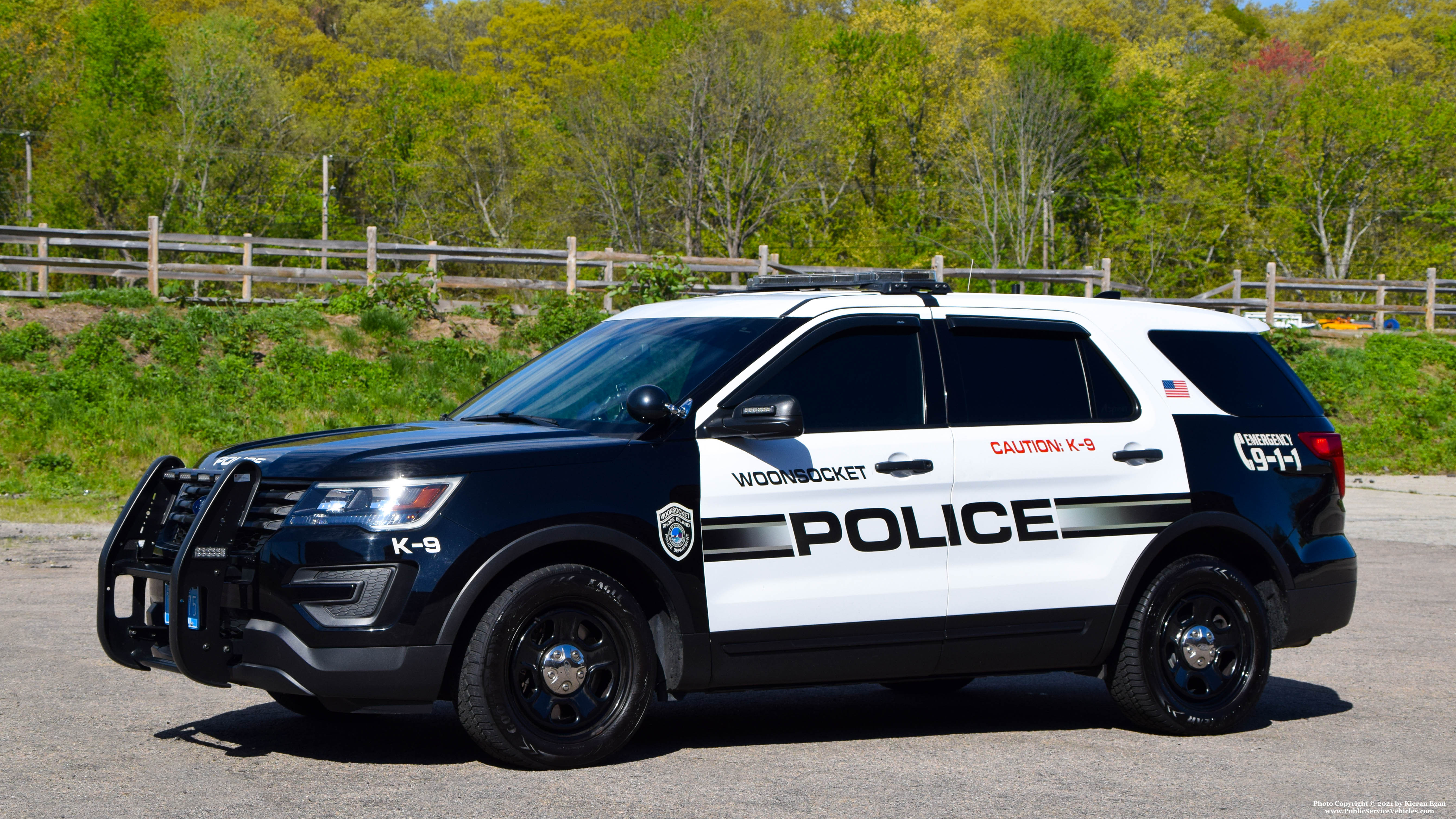 A photo  of Woonsocket Police
            K-9 Unit, a 2016-2019 Ford Police Interceptor Utility             taken by Kieran Egan