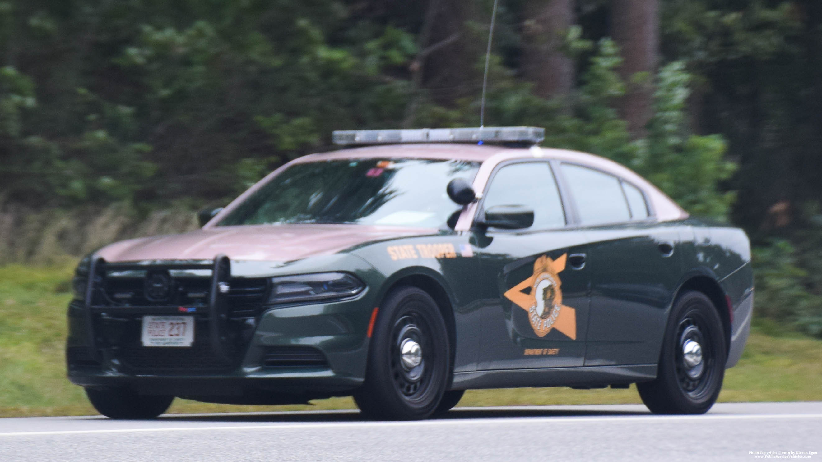 A photo  of New Hampshire State Police
            Cruiser 237, a 2015-2019 Dodge Charger             taken by Kieran Egan