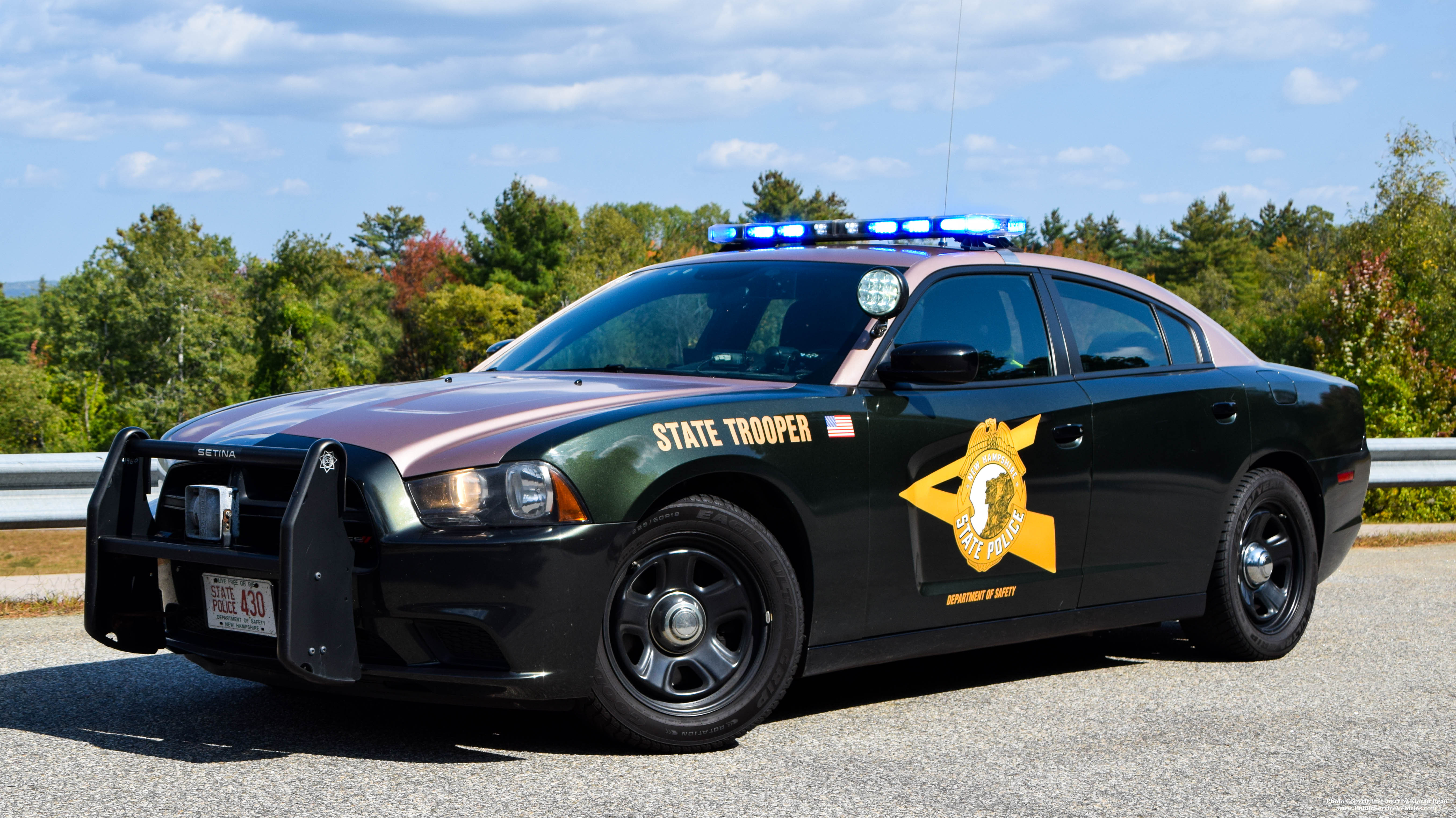 A photo  of New Hampshire State Police
            Cruiser 430, a 2011-2014 Dodge Charger             taken by Kieran Egan