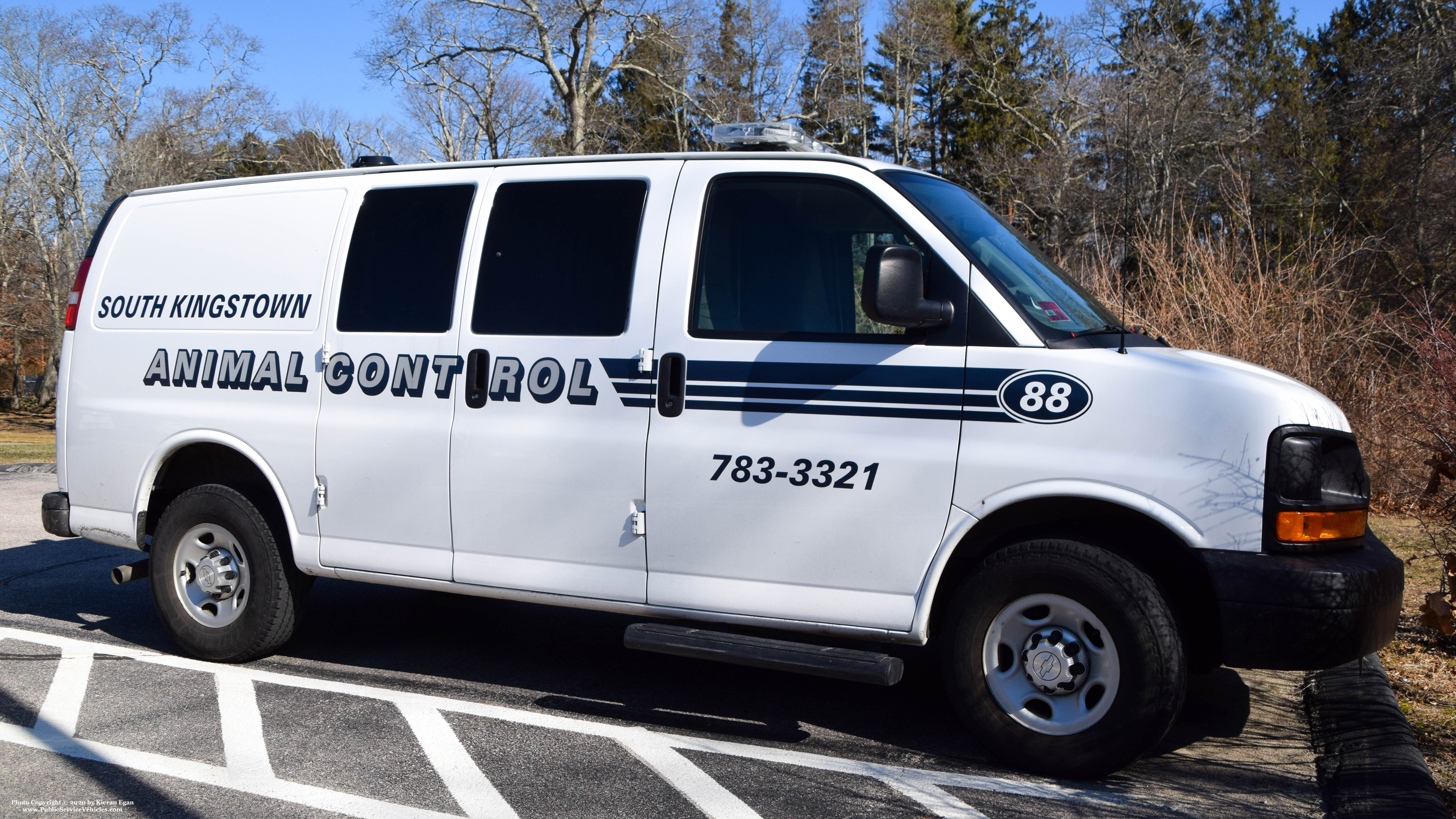 A photo  of South Kingstown Police
            Cruiser 488, a 2018 Chevrolet Express             taken by Kieran Egan
