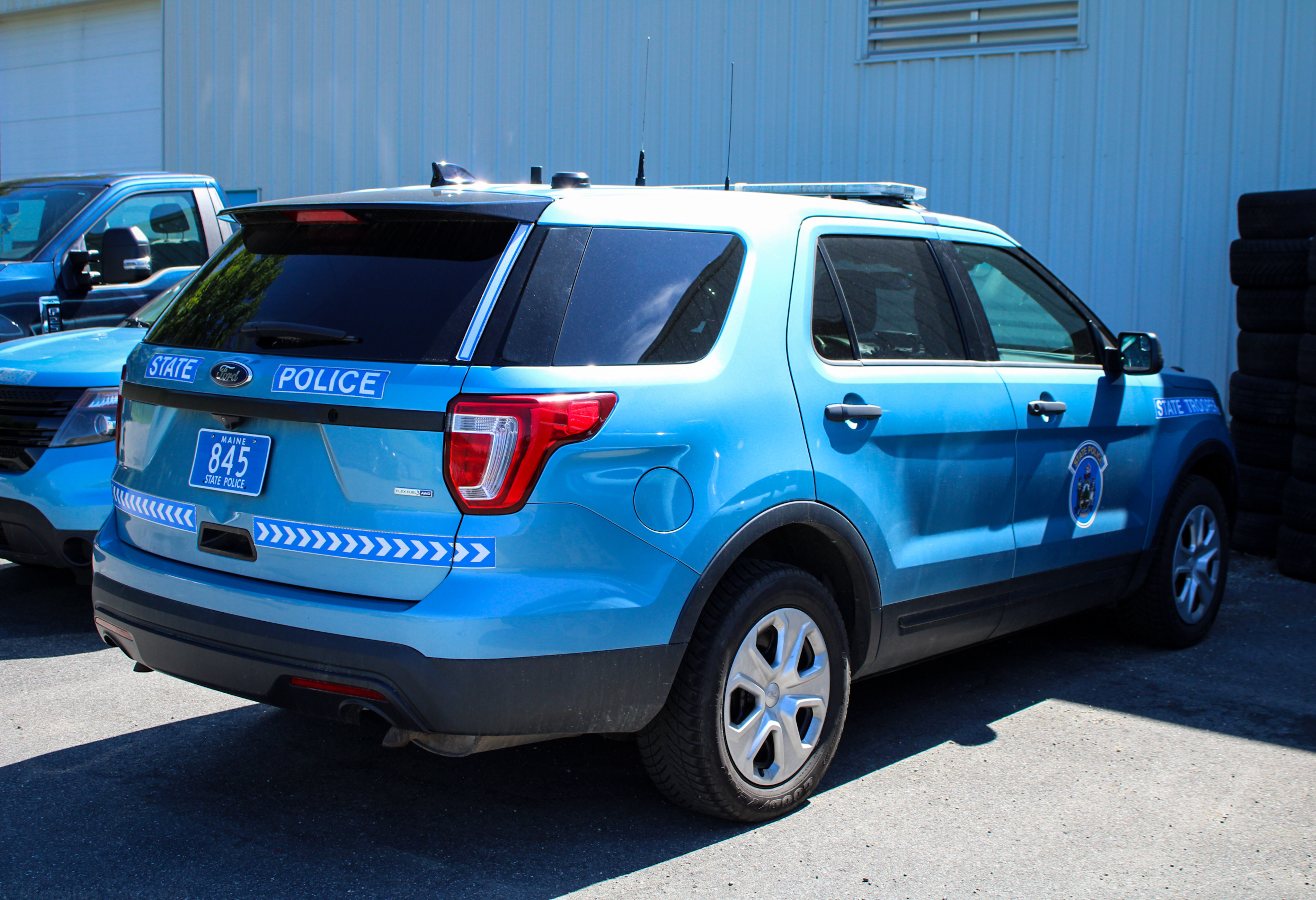 A photo  of Maine State Police
            Cruiser 845, a 2016-2019 Ford Police Interceptor Utility             taken by Nicholas You