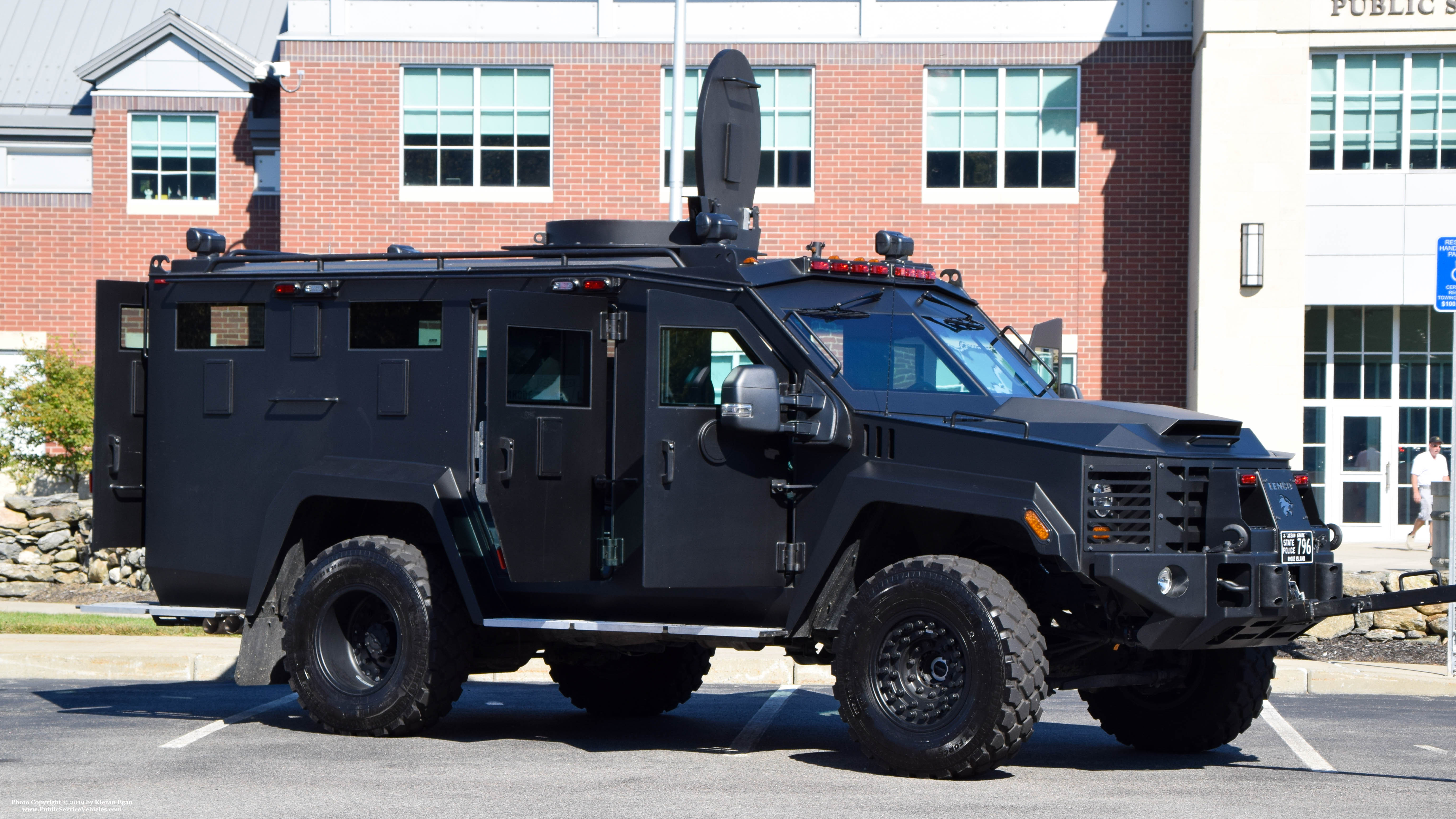 A photo  of Rhode Island State Police
            BearCat 796, a 2018 Lenco BearCat G3             taken by Kieran Egan