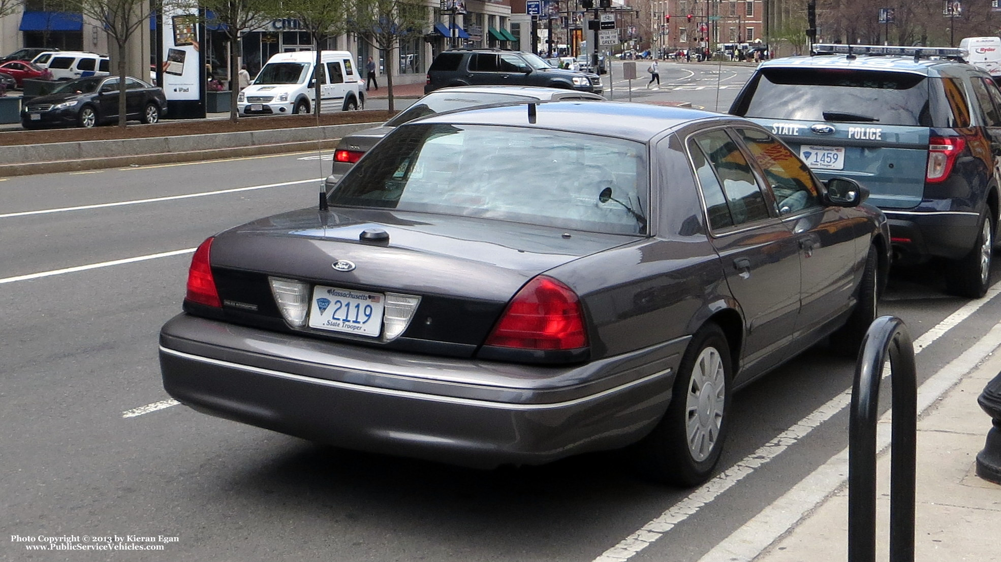 A photo  of Massachusetts State Police
            Cruiser 2119, a 2006-2008 Ford Crown Victoria Police Interceptor             taken by Kieran Egan