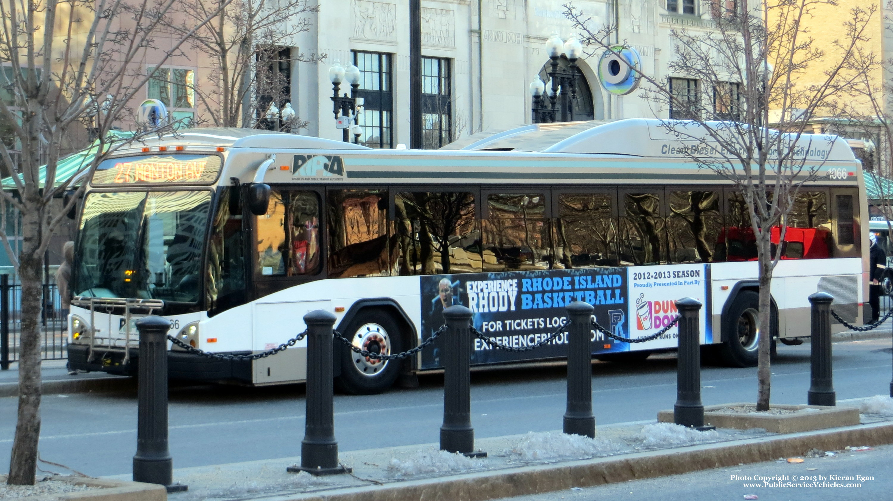 A photo  of Rhode Island Public Transit Authority
            Bus 1066, a 2010 Gillig BRT HEV             taken by Kieran Egan